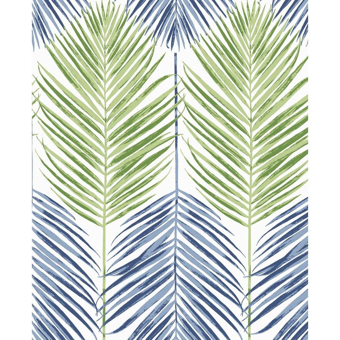 NextWall Two Toned Palm Peel and Stick Wallpaper