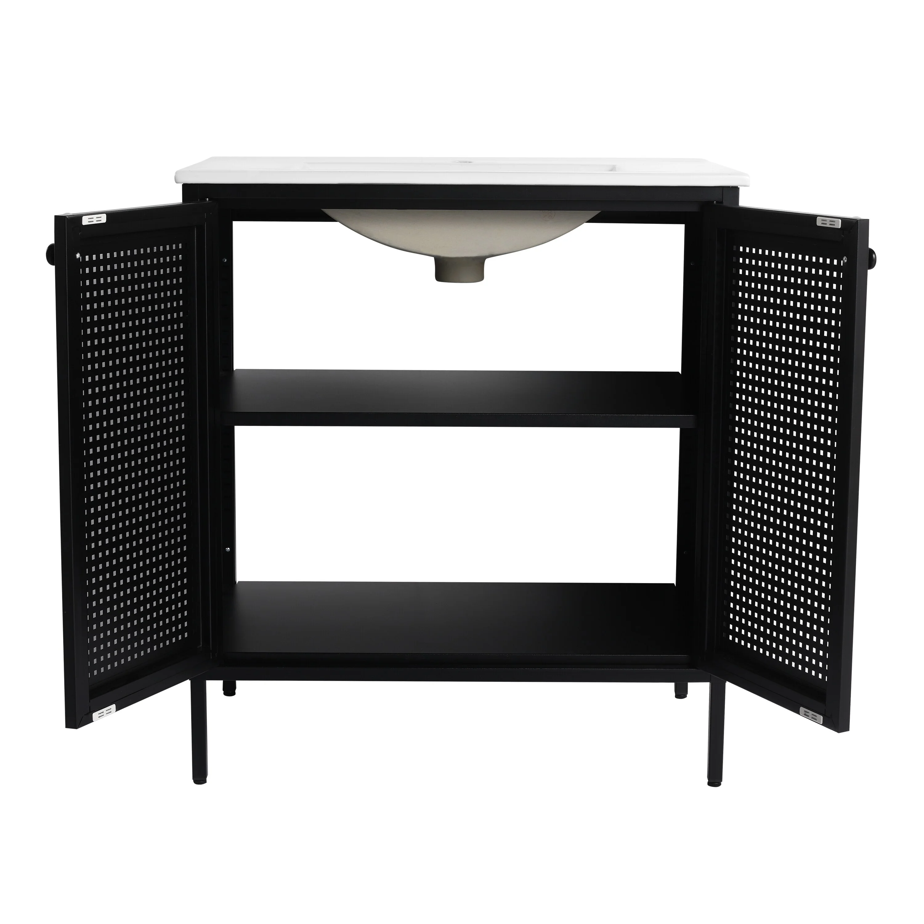 Bathroom Vanity With Sink In 30 Inch, Freestanding Bathroom Vanity With Soft Close Door