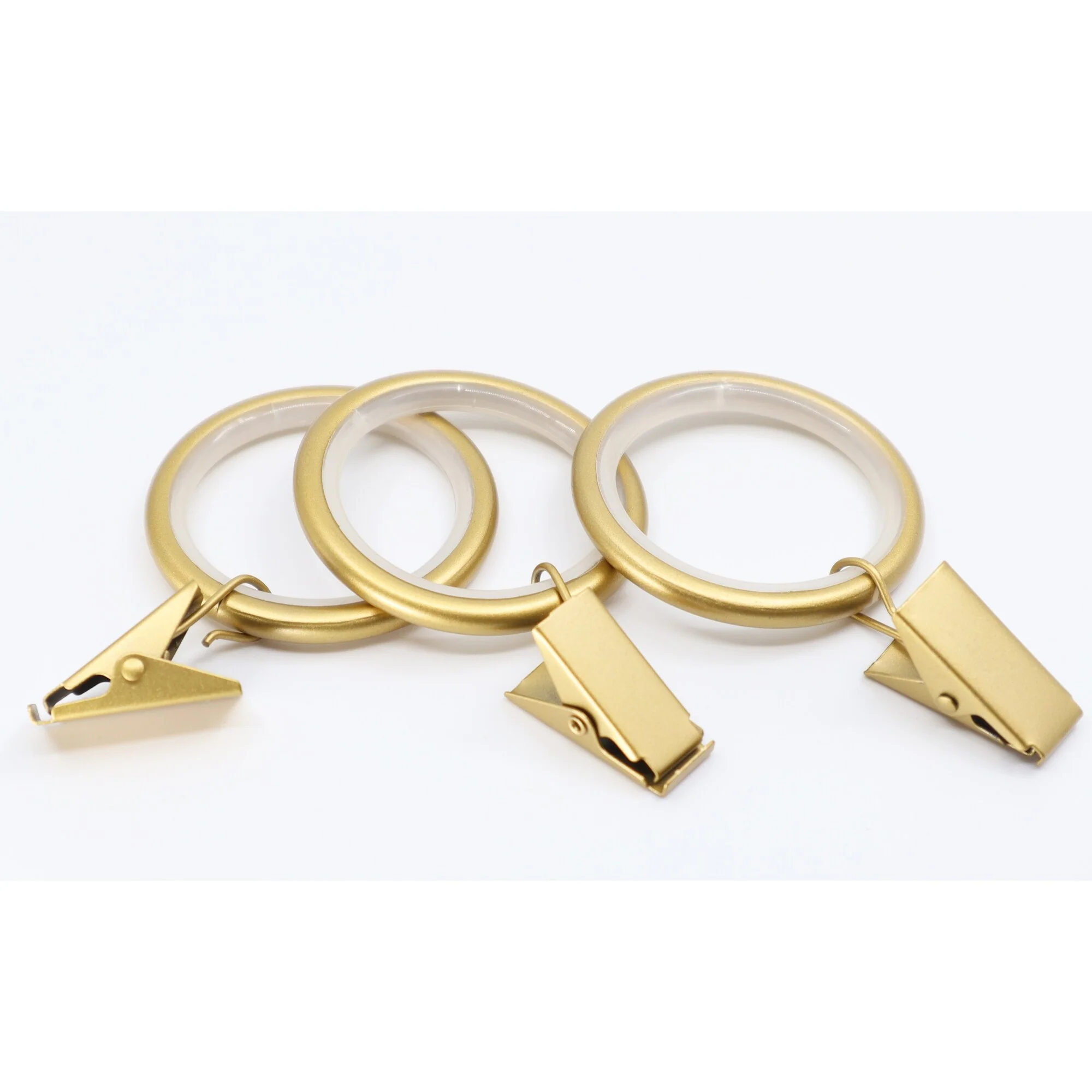 Meriville Drapery Curtain Rings with Clip - 1.5-Inch Inner Diameter with insert