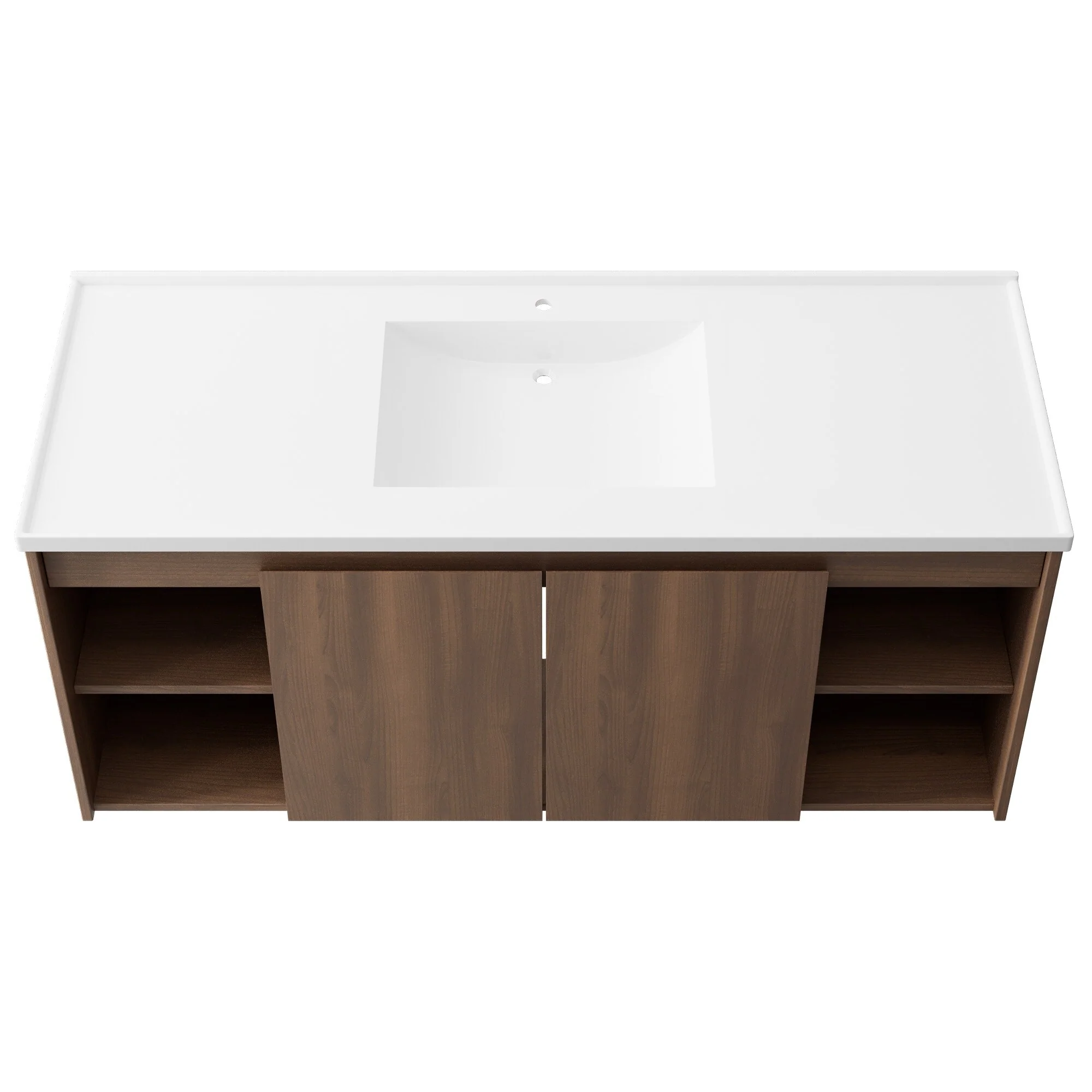 48-Inch Wall-Mounted Modern Bathroom Vanity with Single Sink – Sleek MDF Construction for Contemporary Spaces