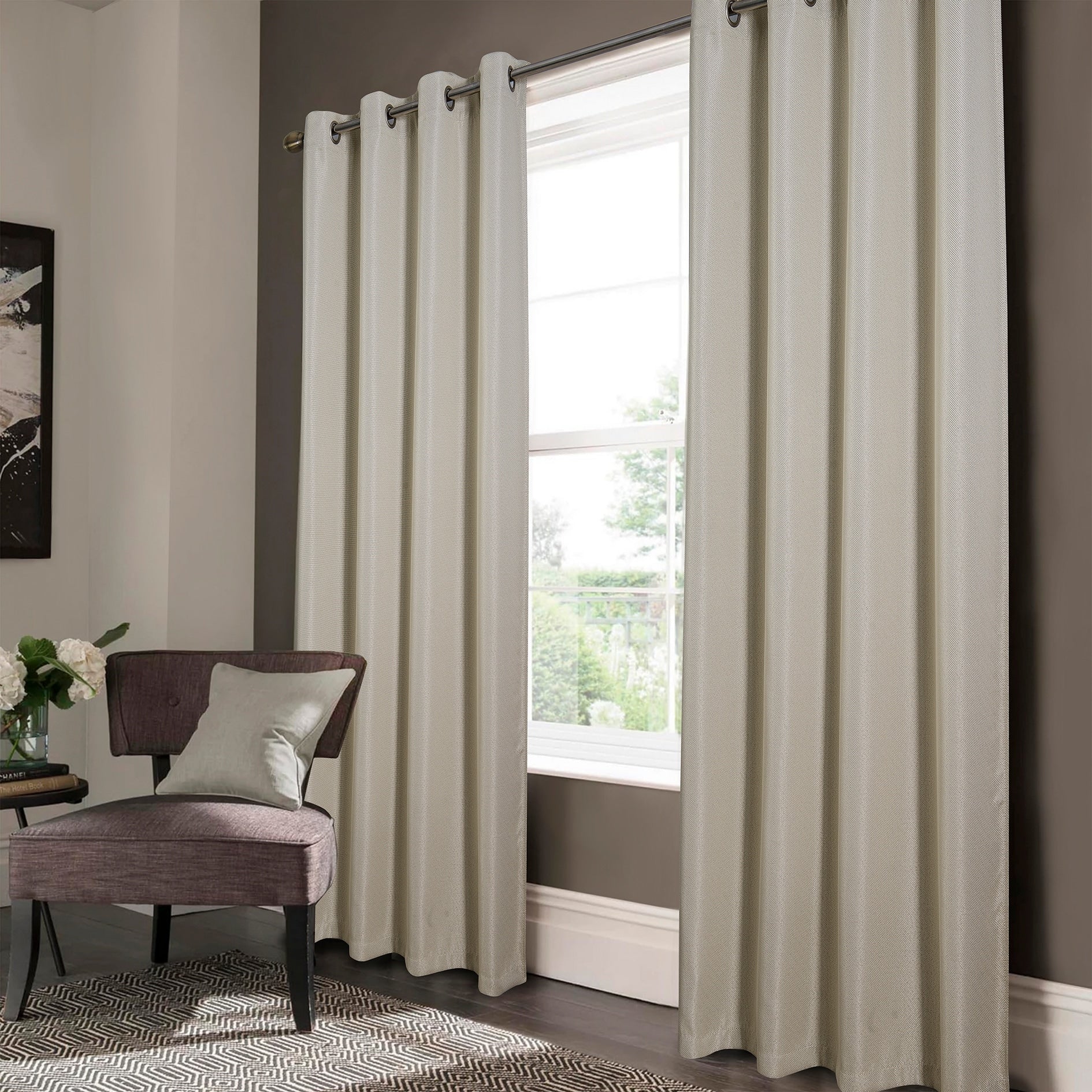 Lucas Textured Jacquard Blackout Window Curtain Panel