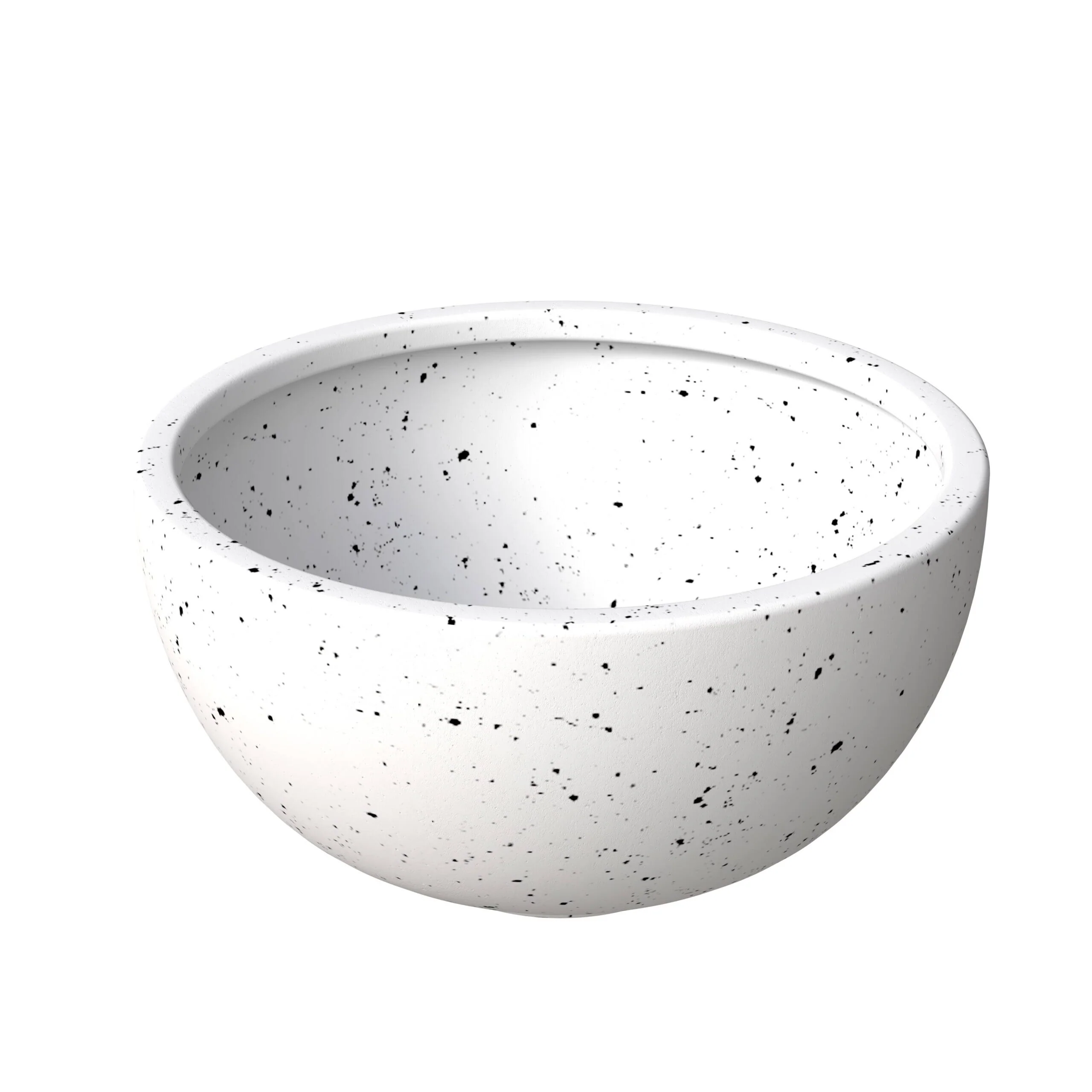Iris Modern Minimalist Round Fiberstone and MGO Clay Planter With Drainage Holes for Indoor Outdoor Home Office Yard Patio Decor