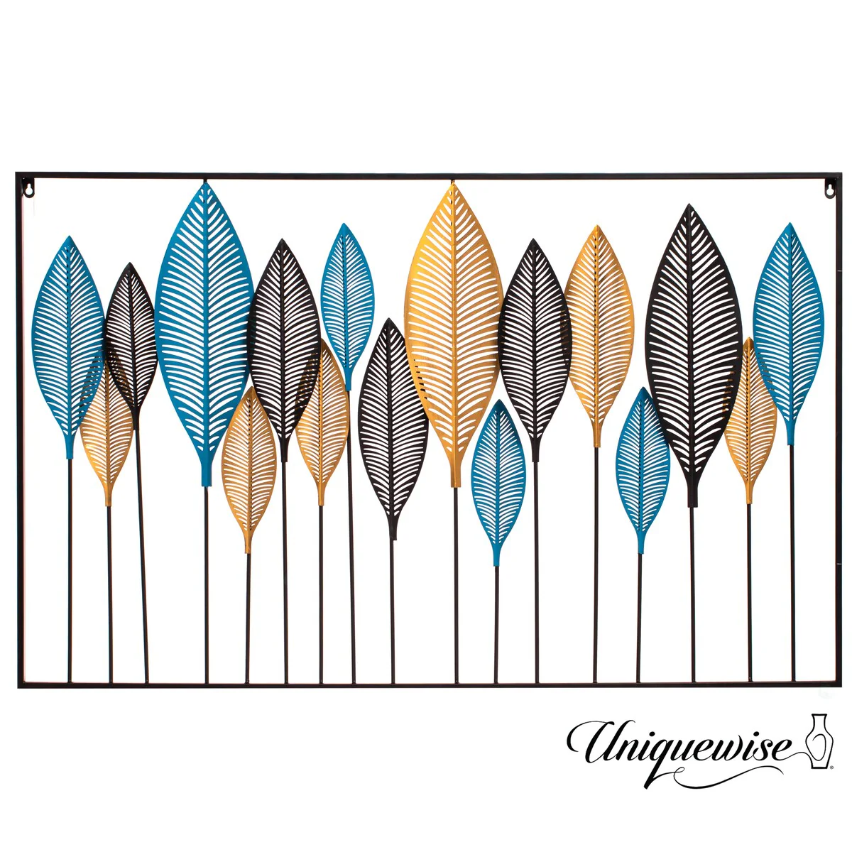 Exquisite Multicolor Leaf Artistry Metal Wall Décor for Entryway, Dining Room, Kitchen, Office, Bedroom and Hallway