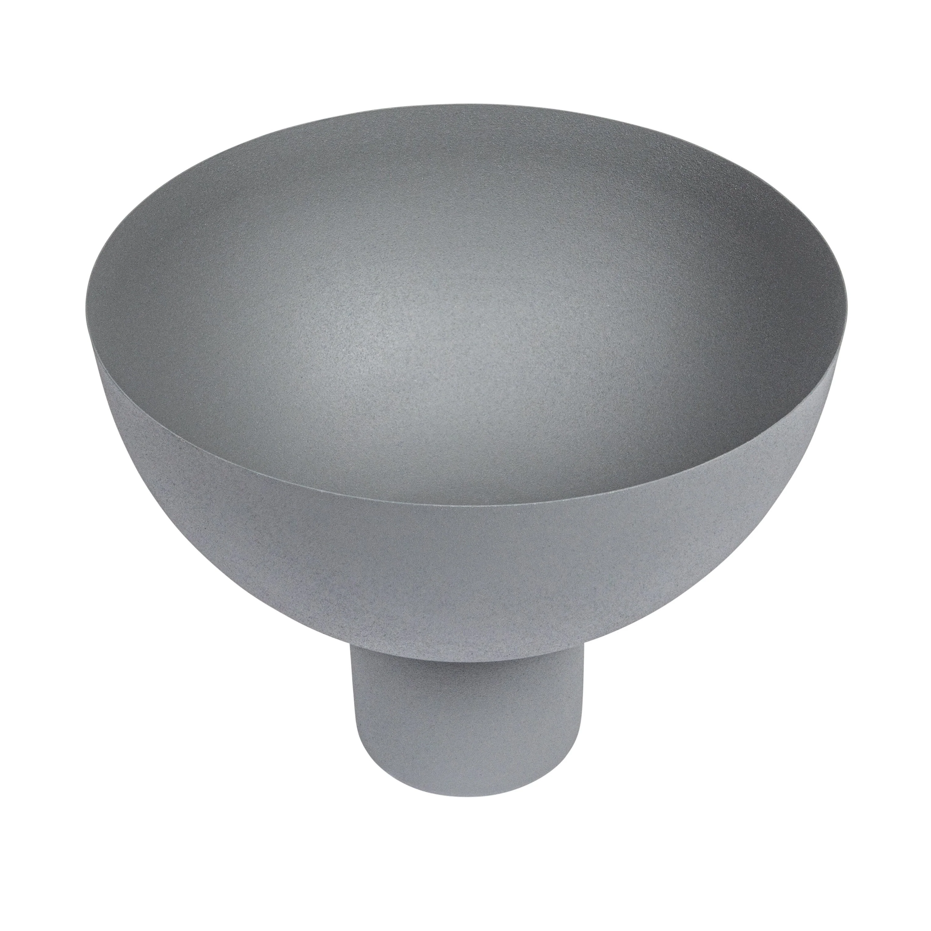 Decorative Metal Footed Bowl, Grey