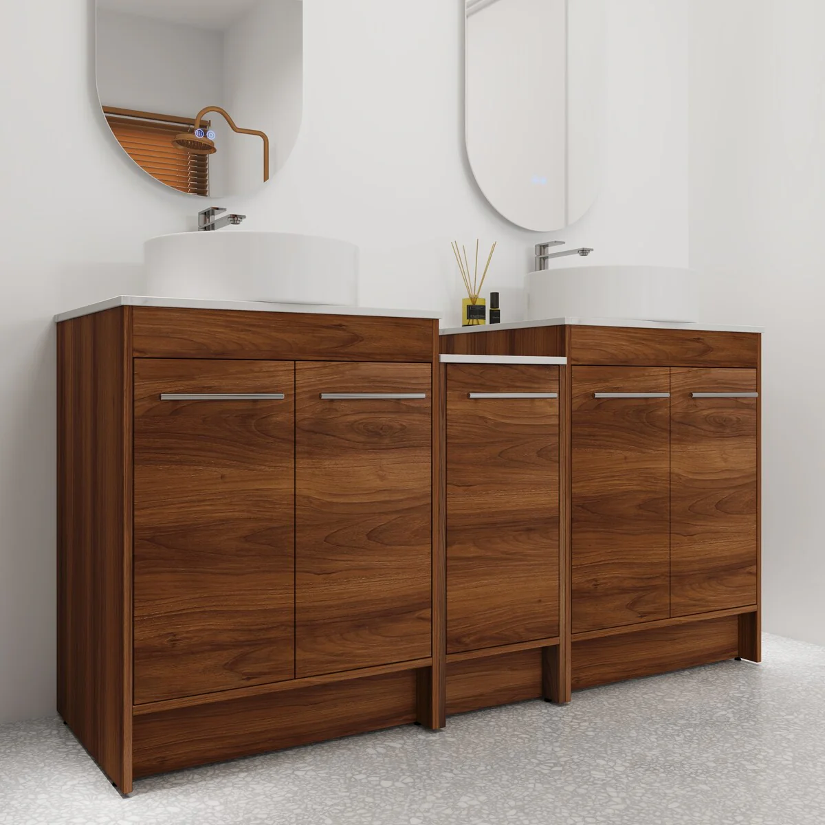 Bathroom Vanity With Sink In 24/36/48/60 Inch, Freestanding Bathroom Vanity With Soft Close Door