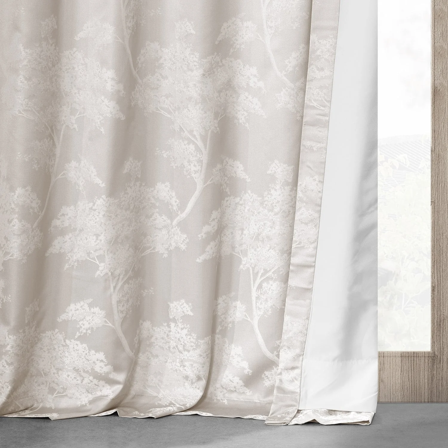 Exclusive Fabrics Sequoia Faux Silk Jacquard Curtain (1 Panel)