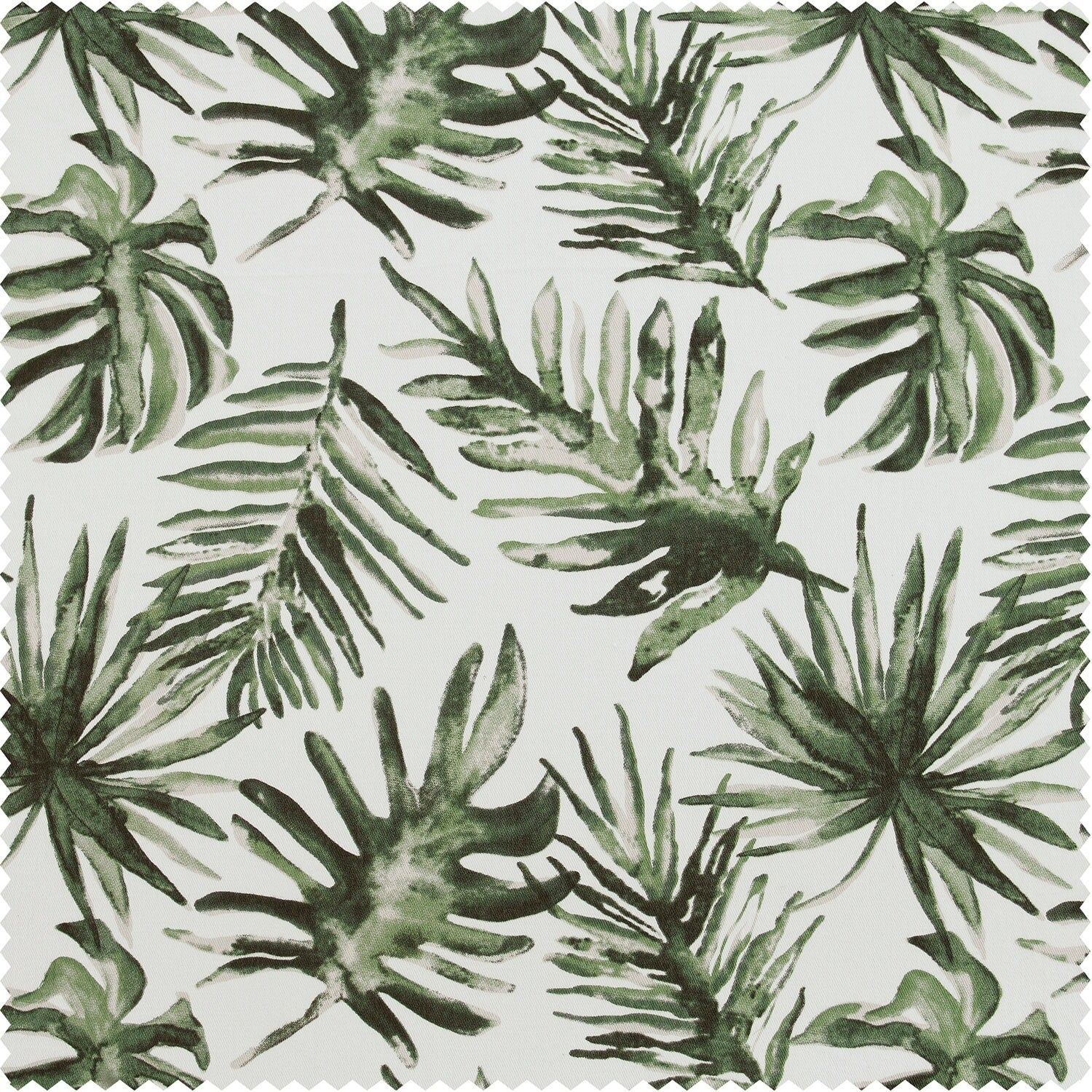 Exclusive Fabrics Coastal Leaf Cascade Printed Cotton Room Darkening Curtain (1 Panel)
