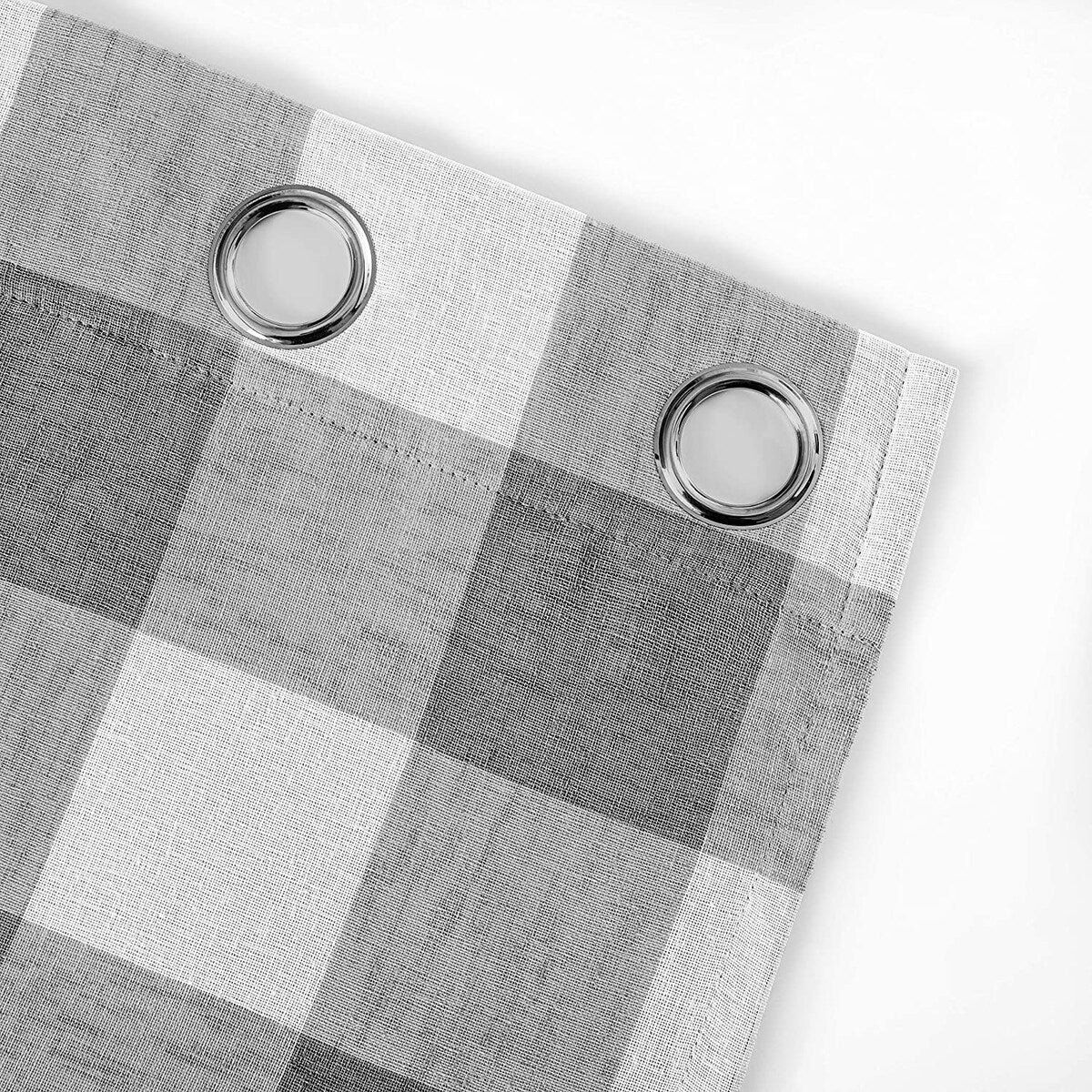 DriftAway Buffalo Check Woven Plaid Pattern Lined Blackout Thermal Insulated Window Curtain