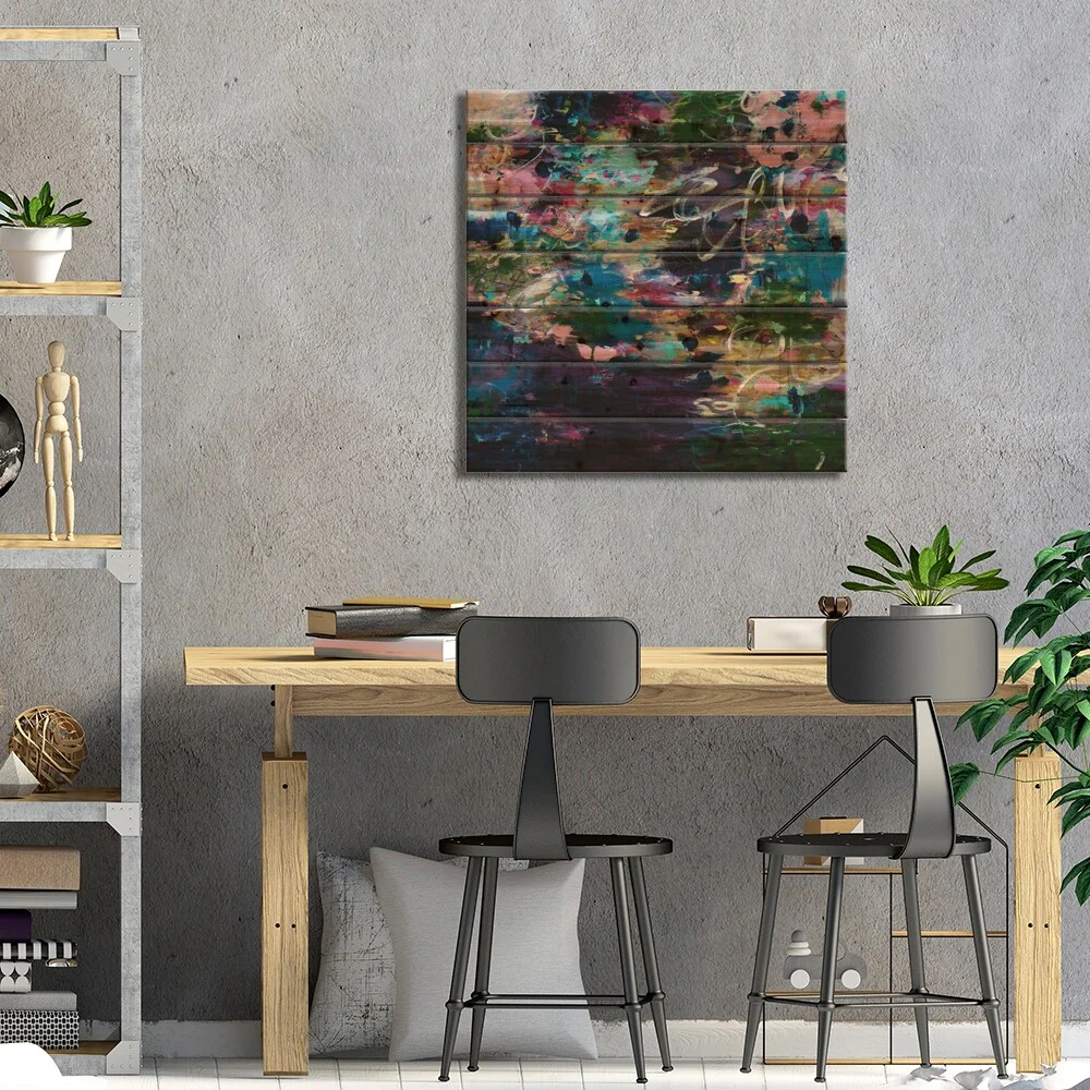 In All Time And Space Print On Wood by Paulette Insall - Multi-Color