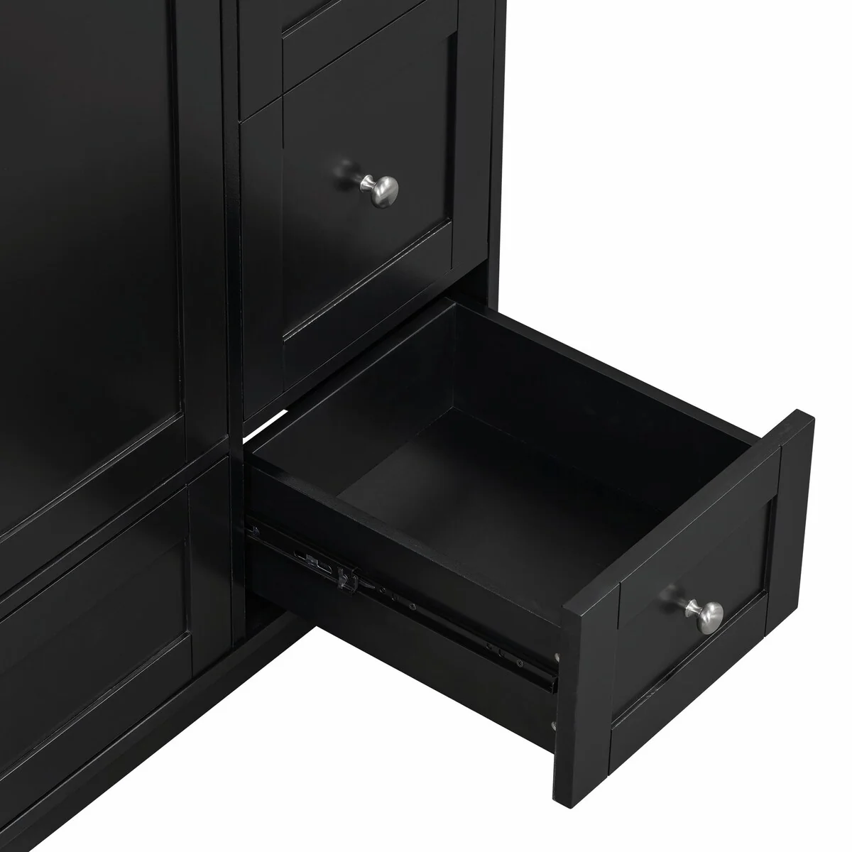 Modern 36-Inch Bathroom Vanity with Resin Sink and Ample Storage