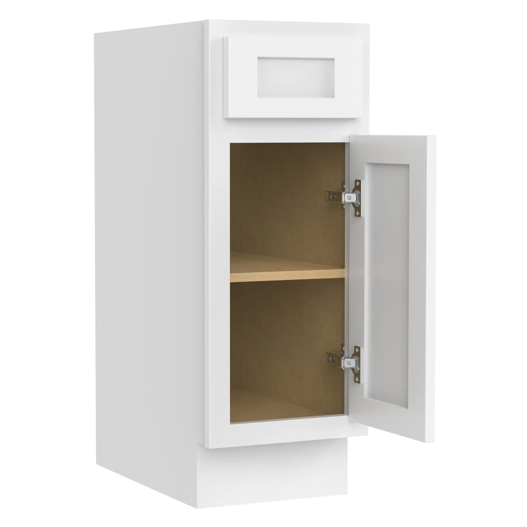 Vanity Art 12 Inch Bathroom Vanity Base Cabinet Single Right Offset Solid Wood Small Bathroom Storage Floor Cabinet