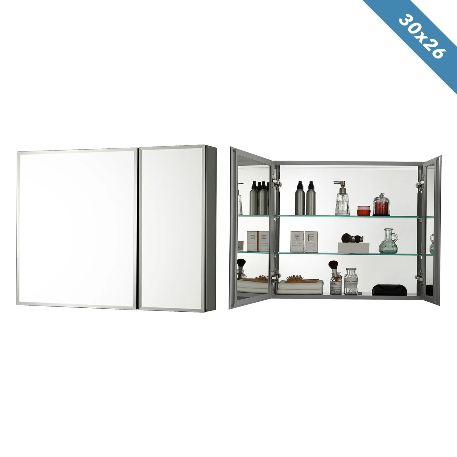 Frameless Aluminum Bathroom Mirror Medicine Cabinet