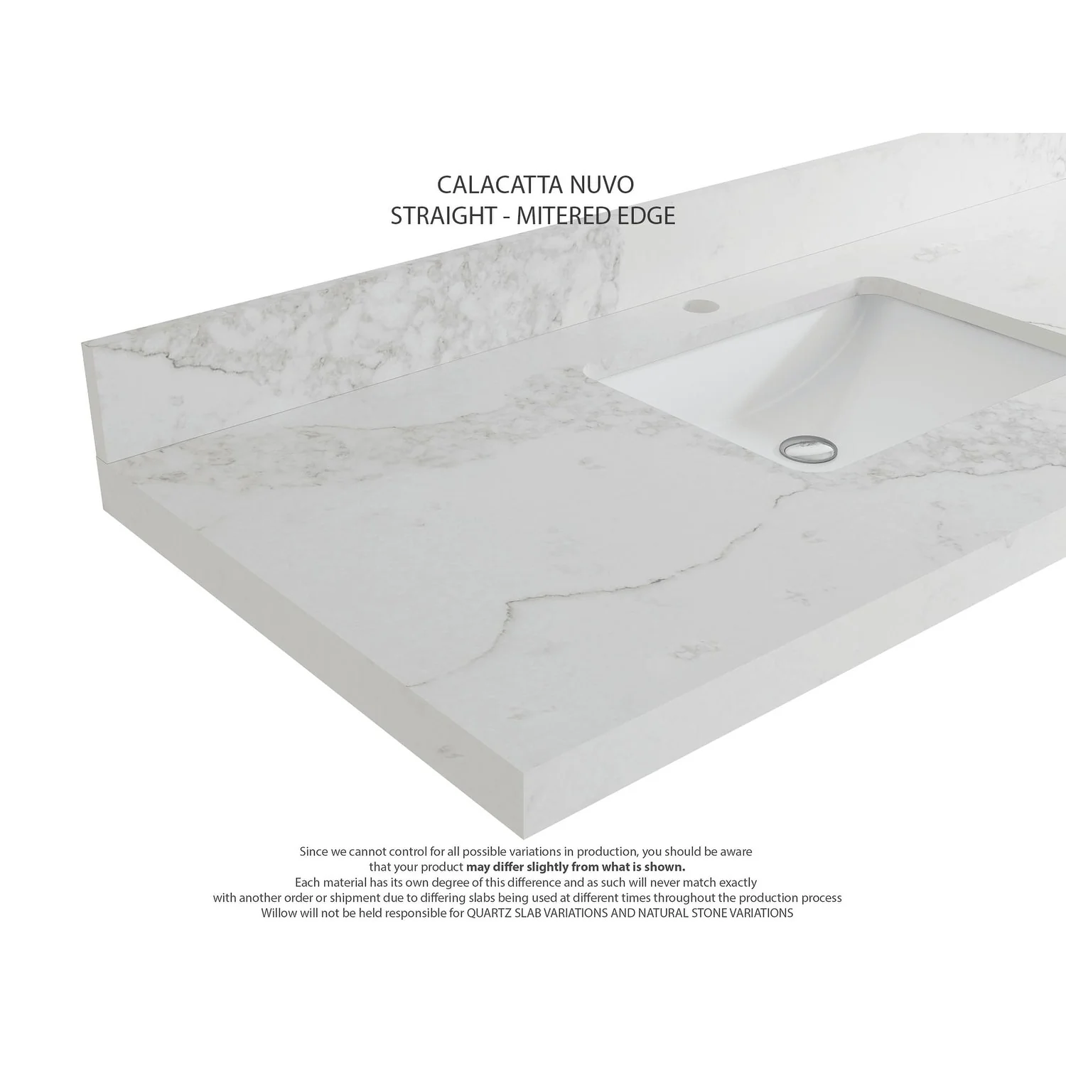 Willow Collection 60 in W x 22 in D x 36 in H Boston Double Bowl Sink Bathroom Vanity with Countertop