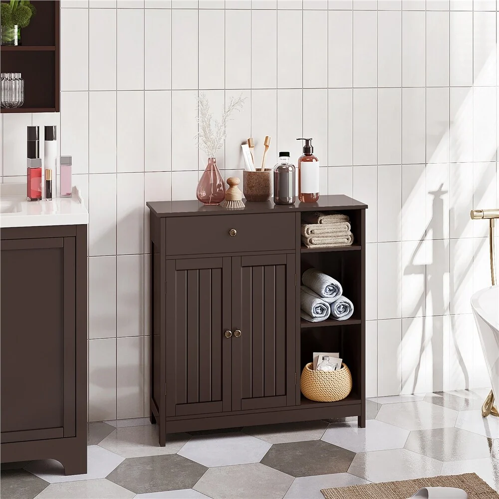 Yaheetech Free-Standing Bathroom Floor Cabinet with Adjustable Drawer