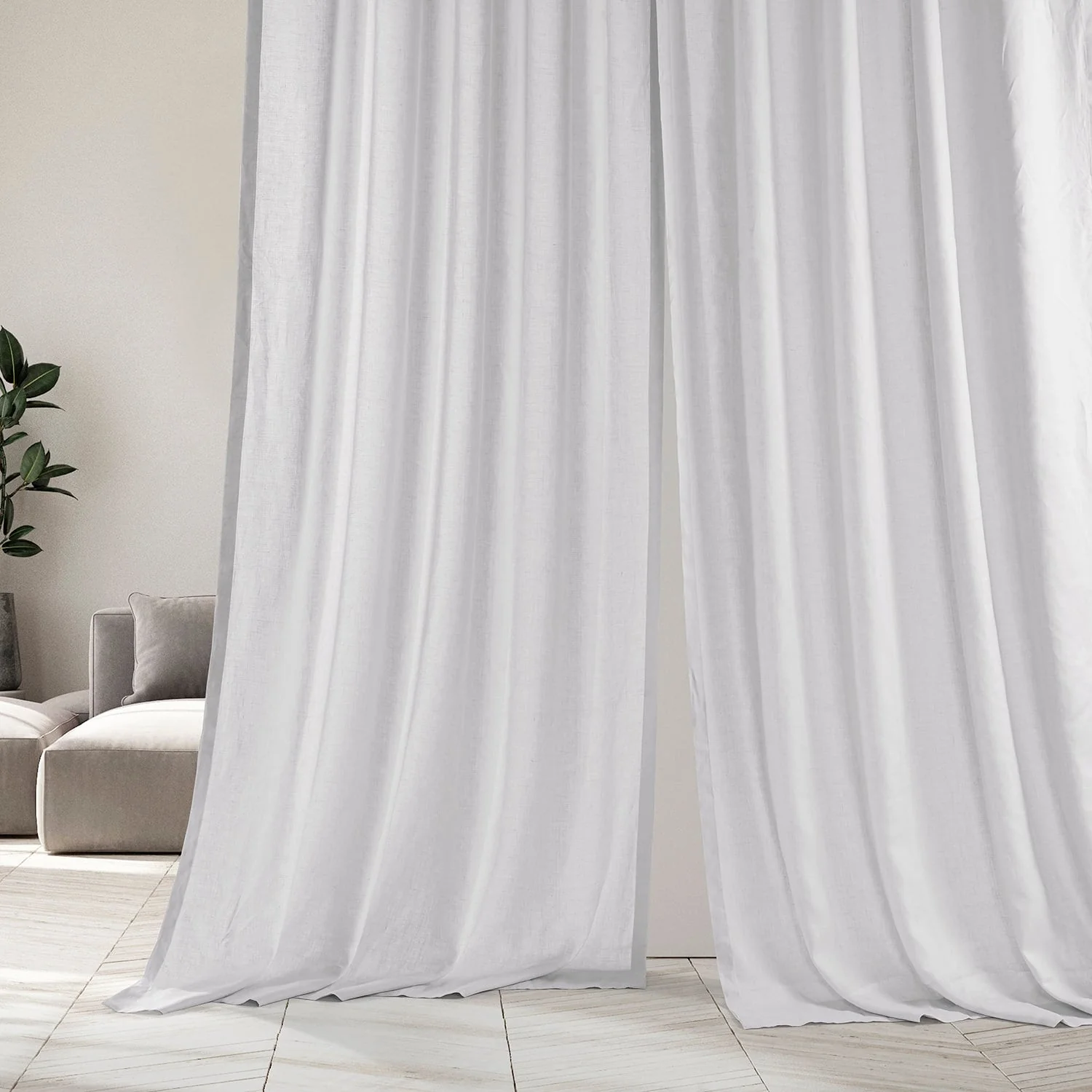 Exclusive Fabrics Signature French Linen Sheer Curtain (1 Panel)