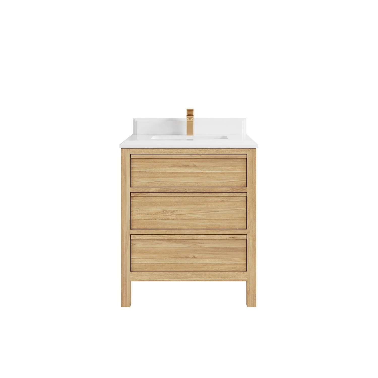 Willow Collections 30 in. W x 22 in. D Elizabeth Solid Teak Wodd Single Sink Bathroom Vanity with Countertop