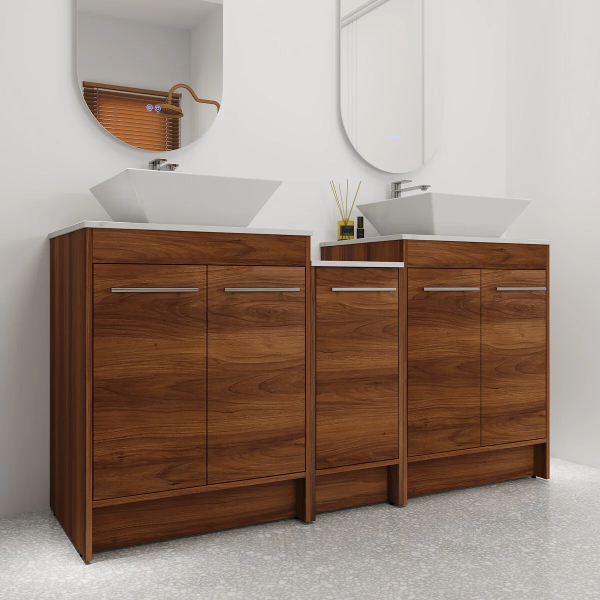 Bathroom Vanity With Sink In 24/36/48/60 Inch, Freestanding Bathroom Vanity With Soft Close Door