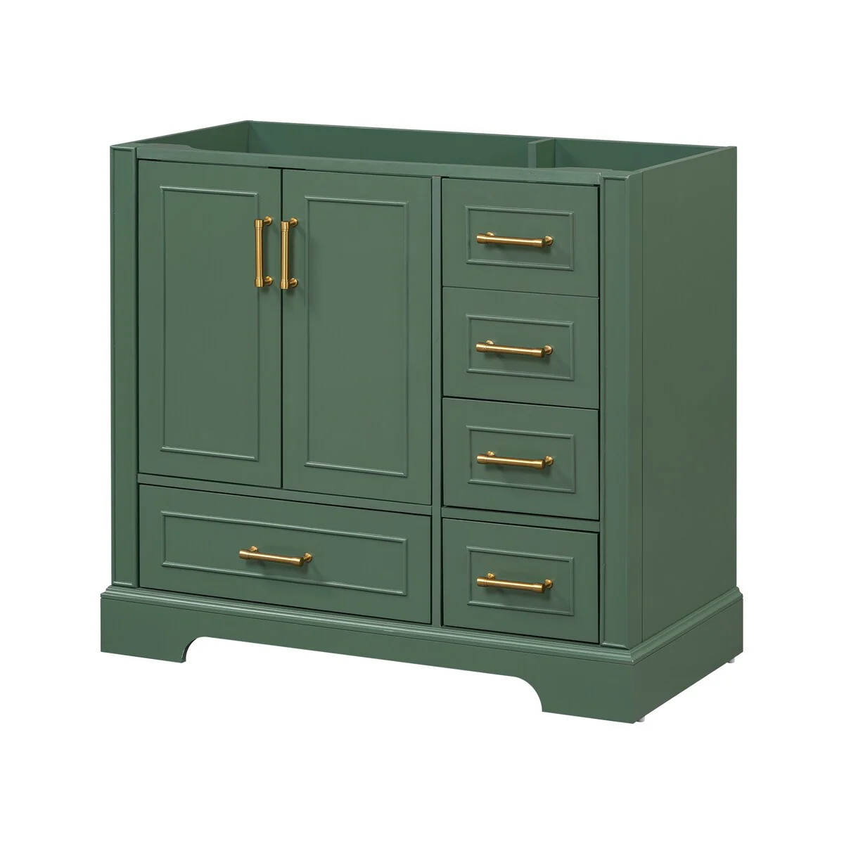 Bathroom Cabinet with Two Doors and Four Drawers
