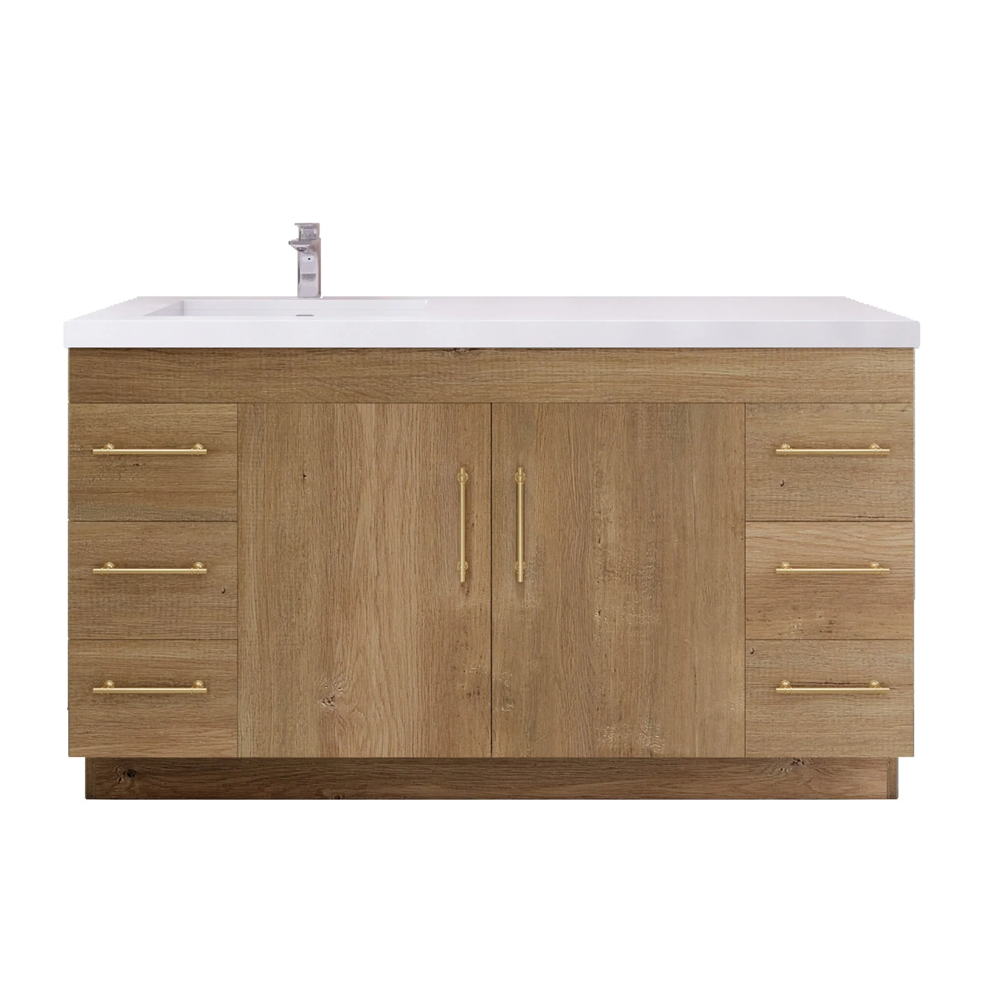 Eliza 60'' Freestanding Vanity with Single Sink on the Left