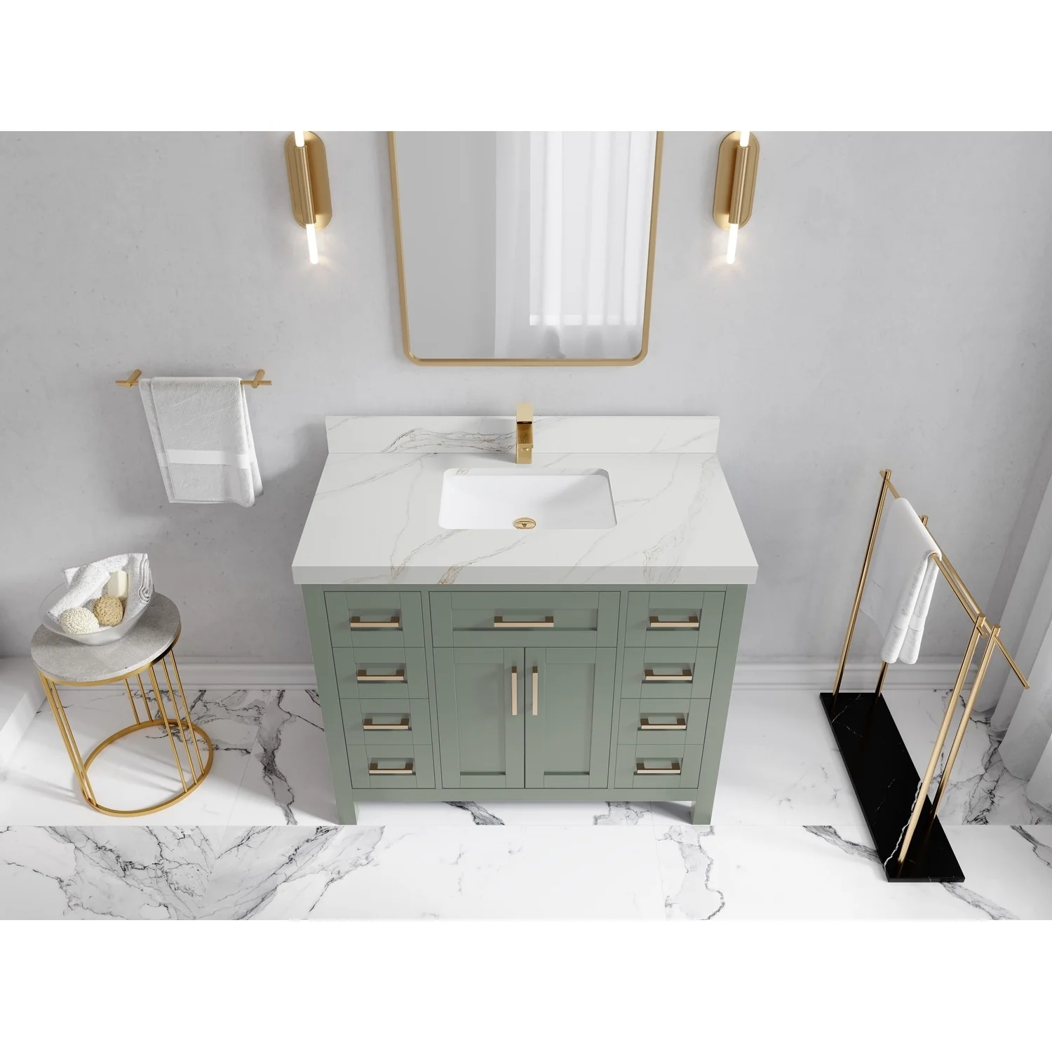 Willow Collections 42 in. W x 22 in. D Cambridge Single Sink Bathroom Vanity with Countertop