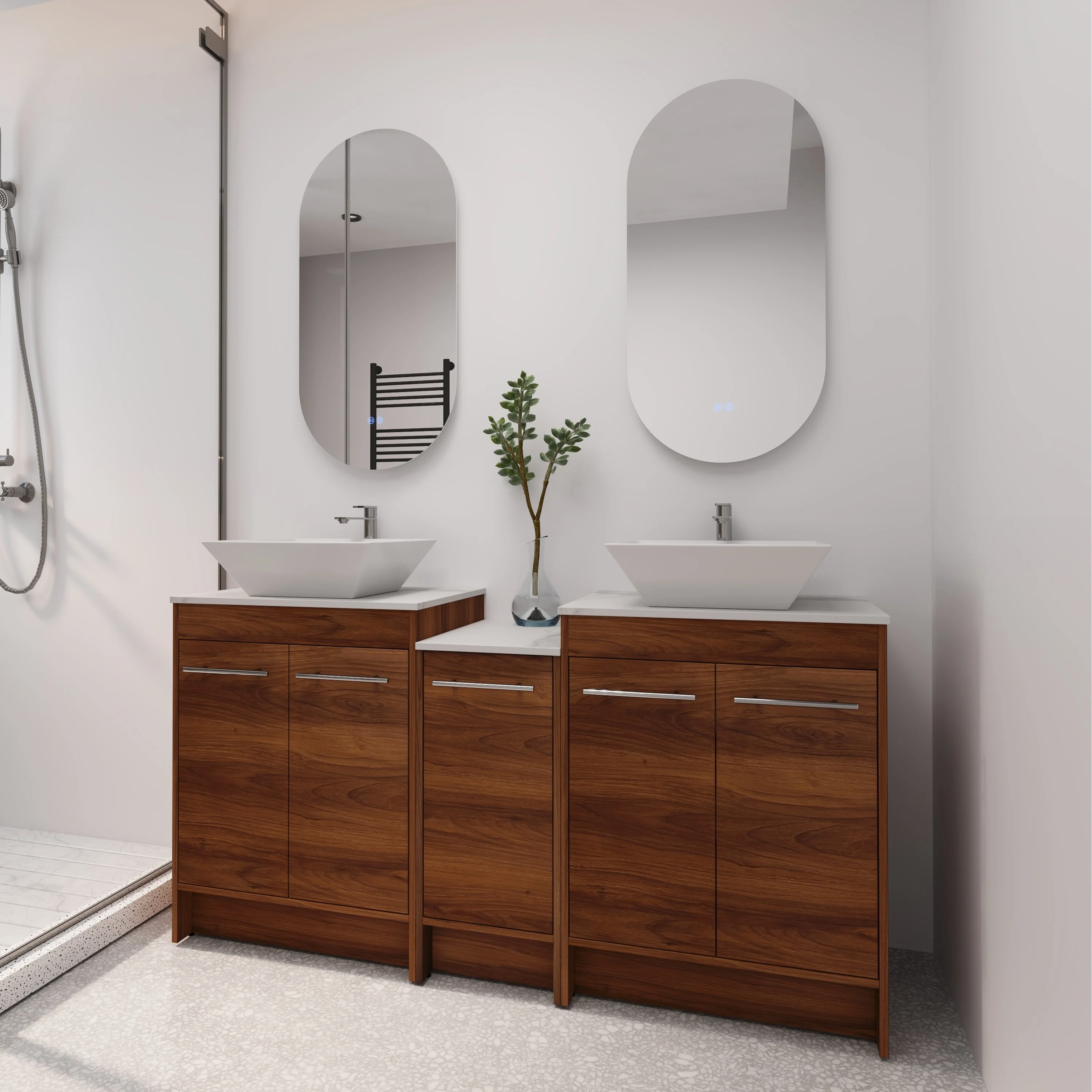 BNK 24/36/48/60 Inch Bathroom Vanity with Sink, Freestanding Bathroom Vanity with Soft Close Doors and Adjustable Shelf