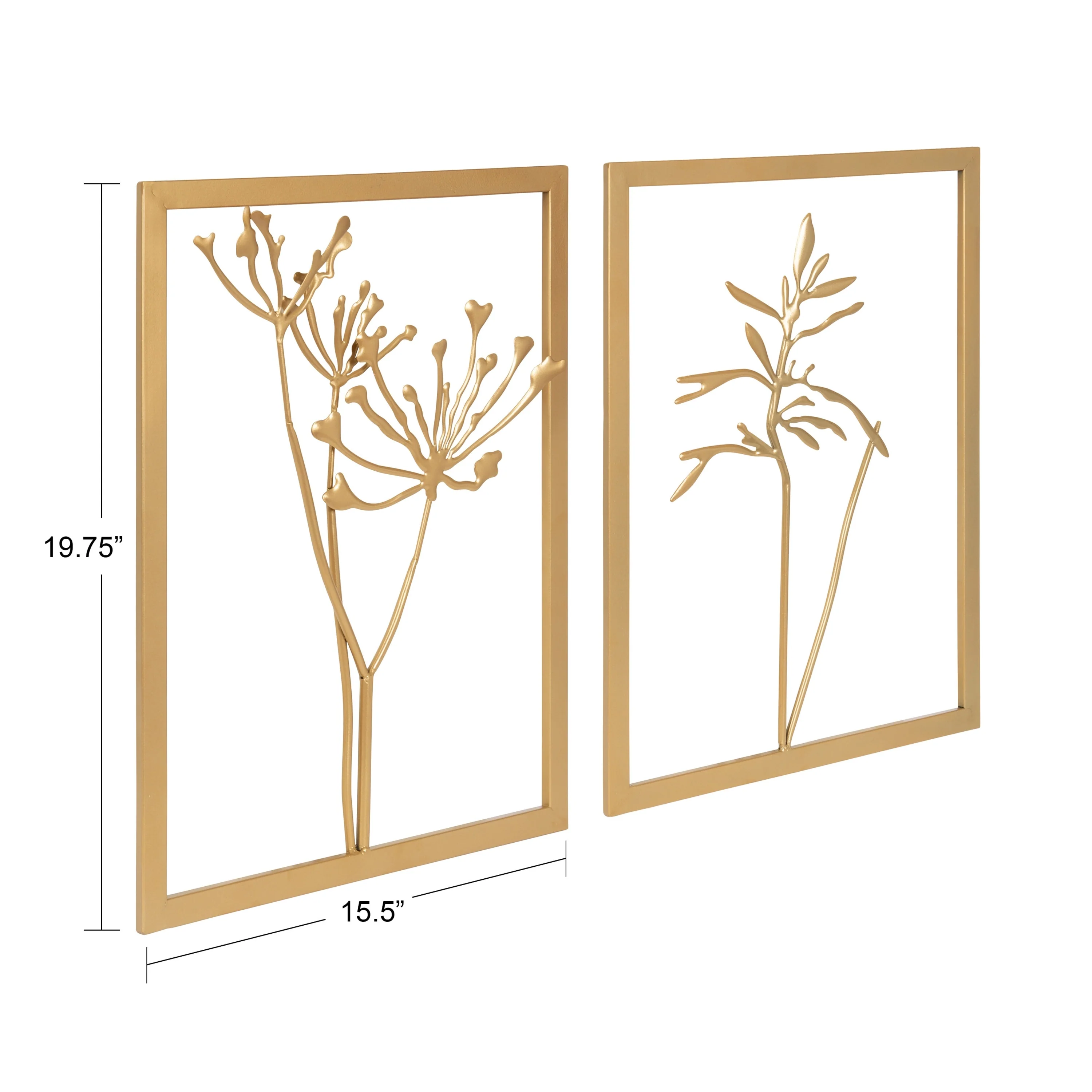 Kate and Laurel Malak Metal Framed Wall Art Set