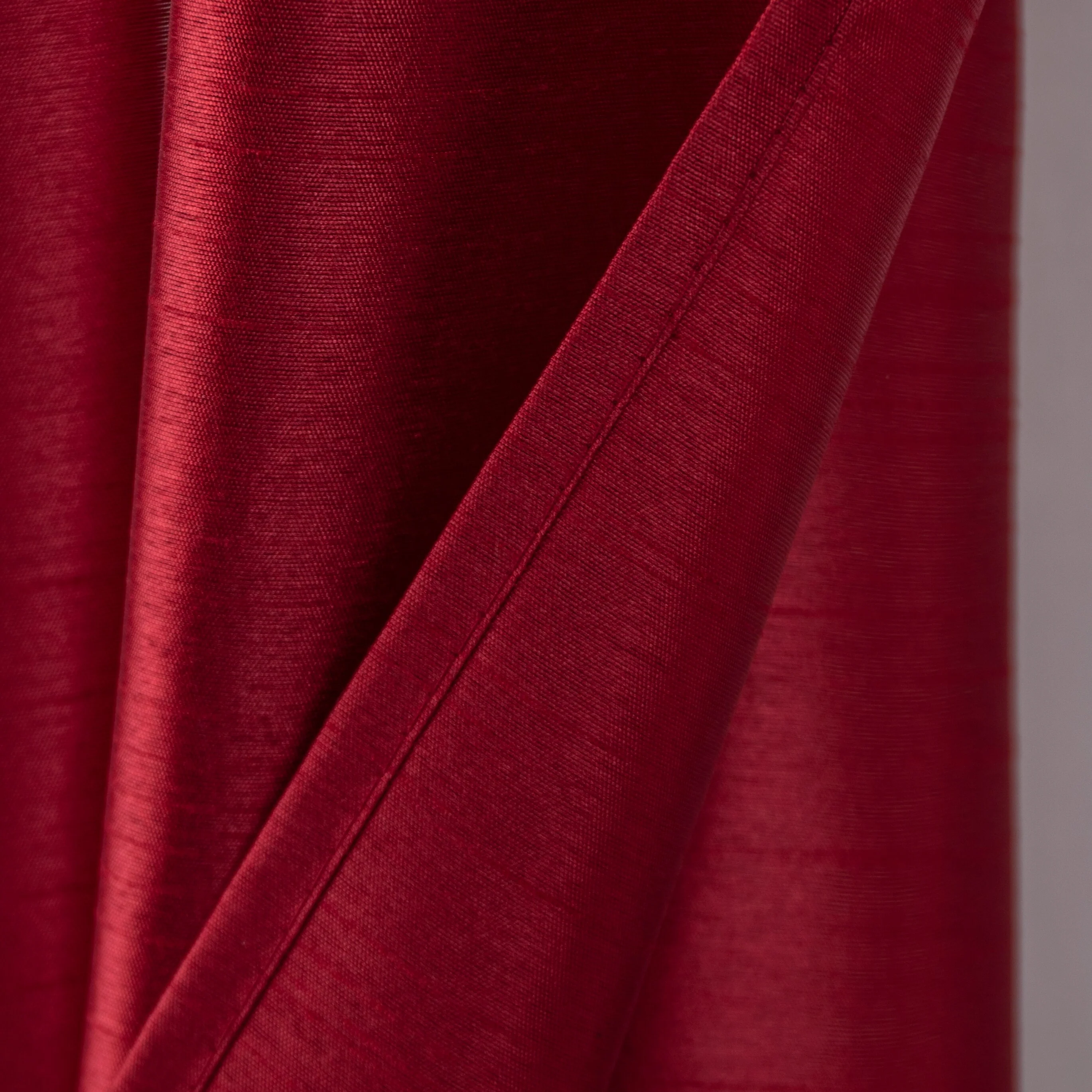 Nancy Faux Silk Window Curtain Panel Set