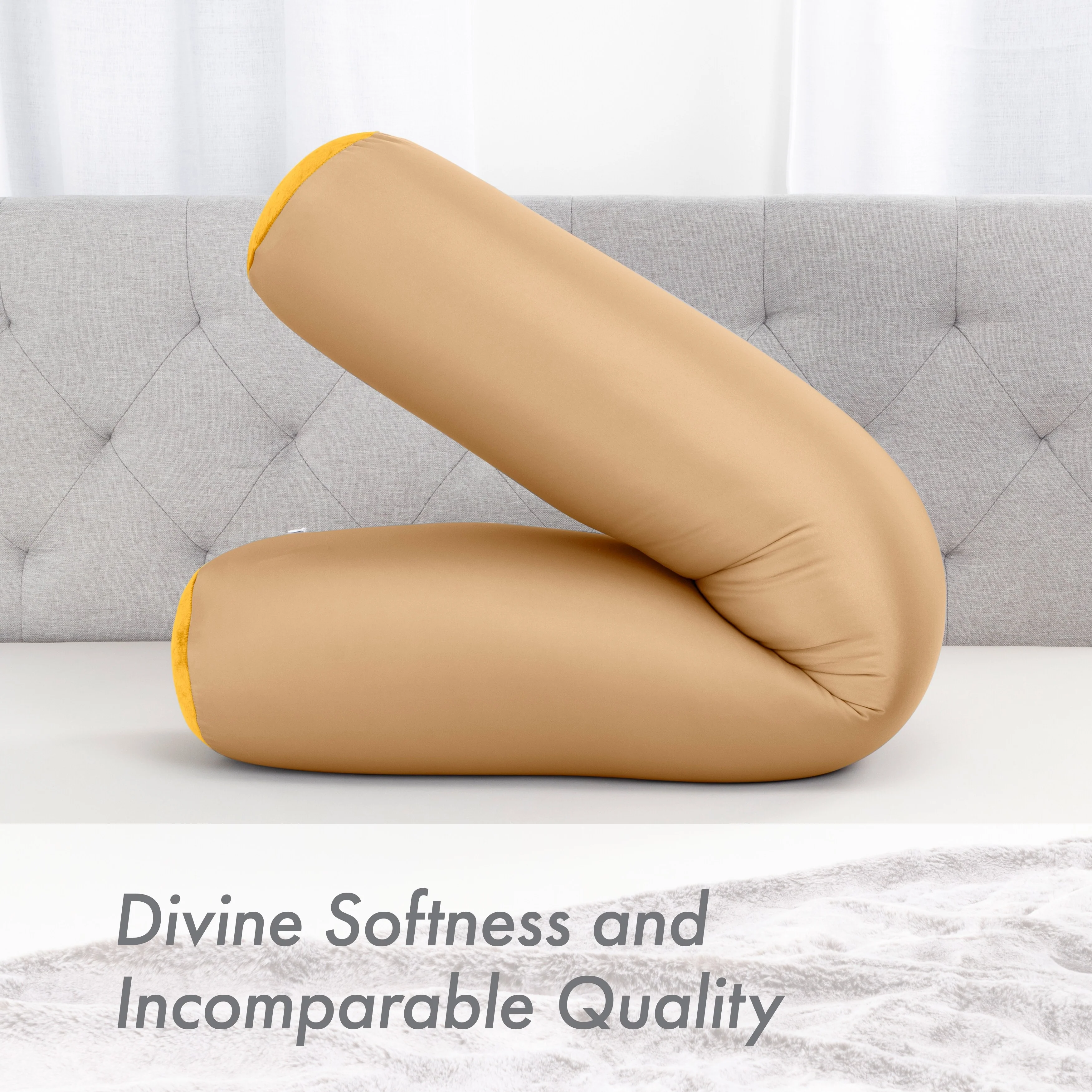 Straight Body Pillow, Premium Microbead,Side Sleeping / Pregnant Women