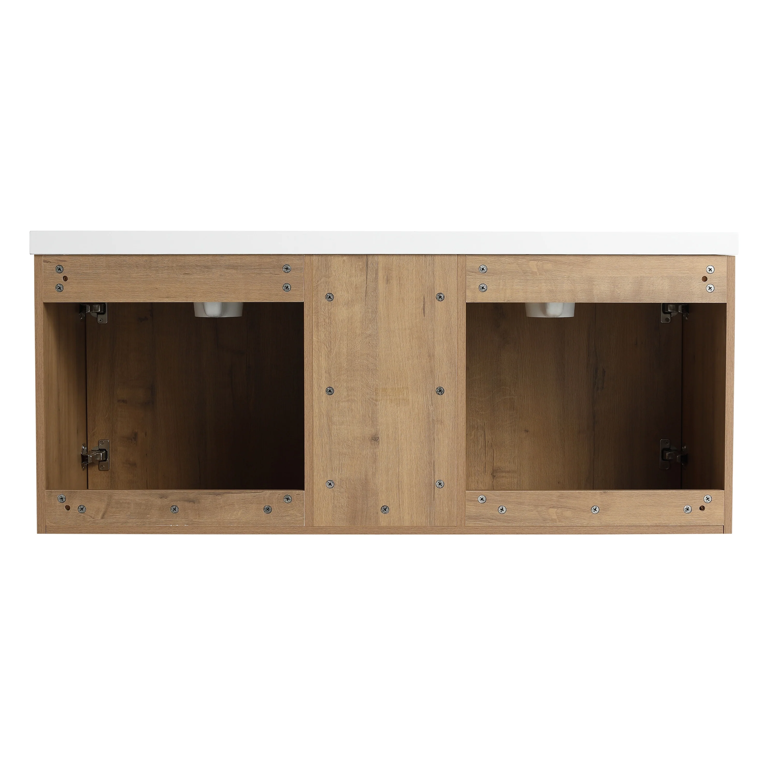 BNK Double Sink Bathroom Vanity in 48 Inch,Bathroom Cabinet with Soft Close Doors&Shelves