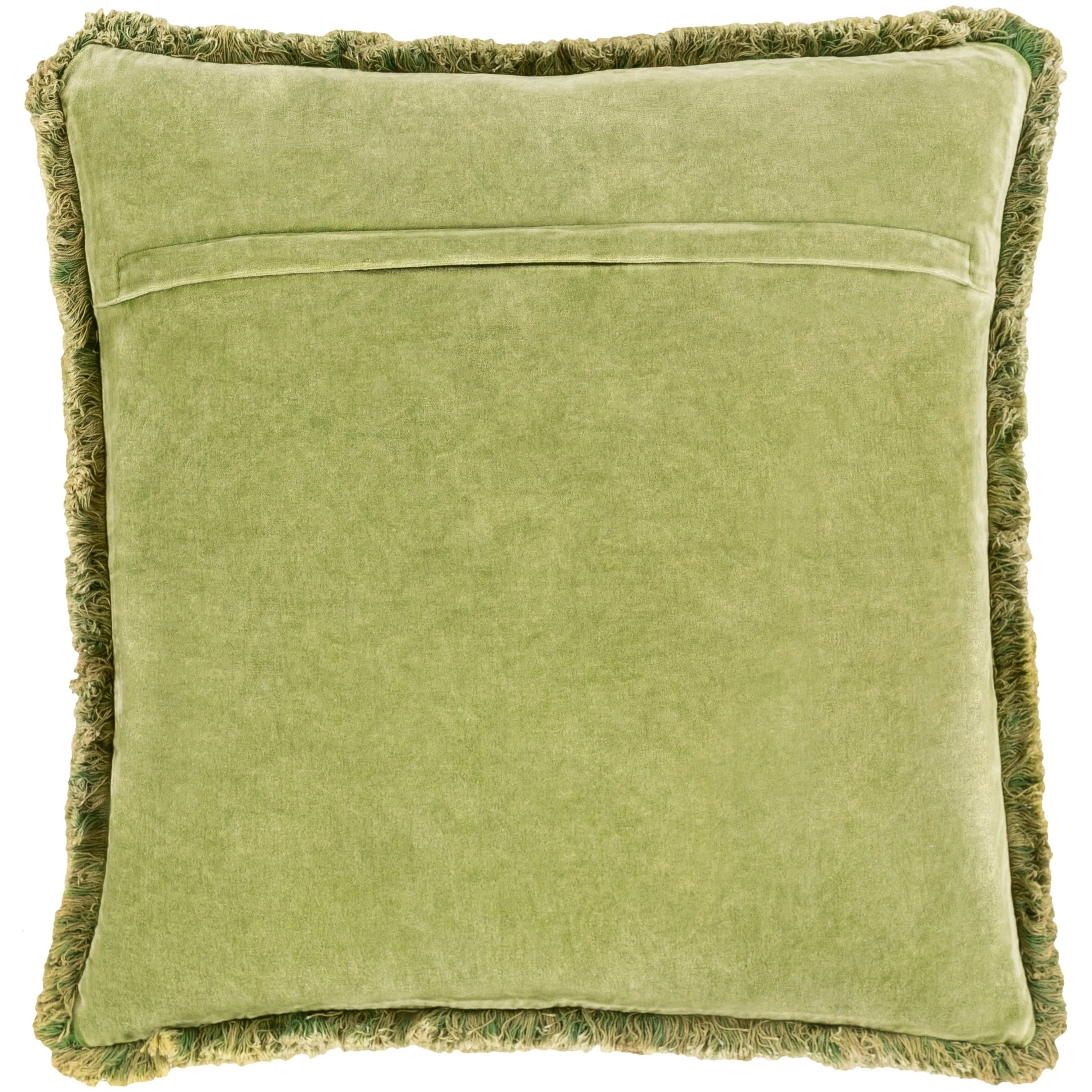 Surya Wasco Cotton Velvet Fringe 18-inch Throw Pillow