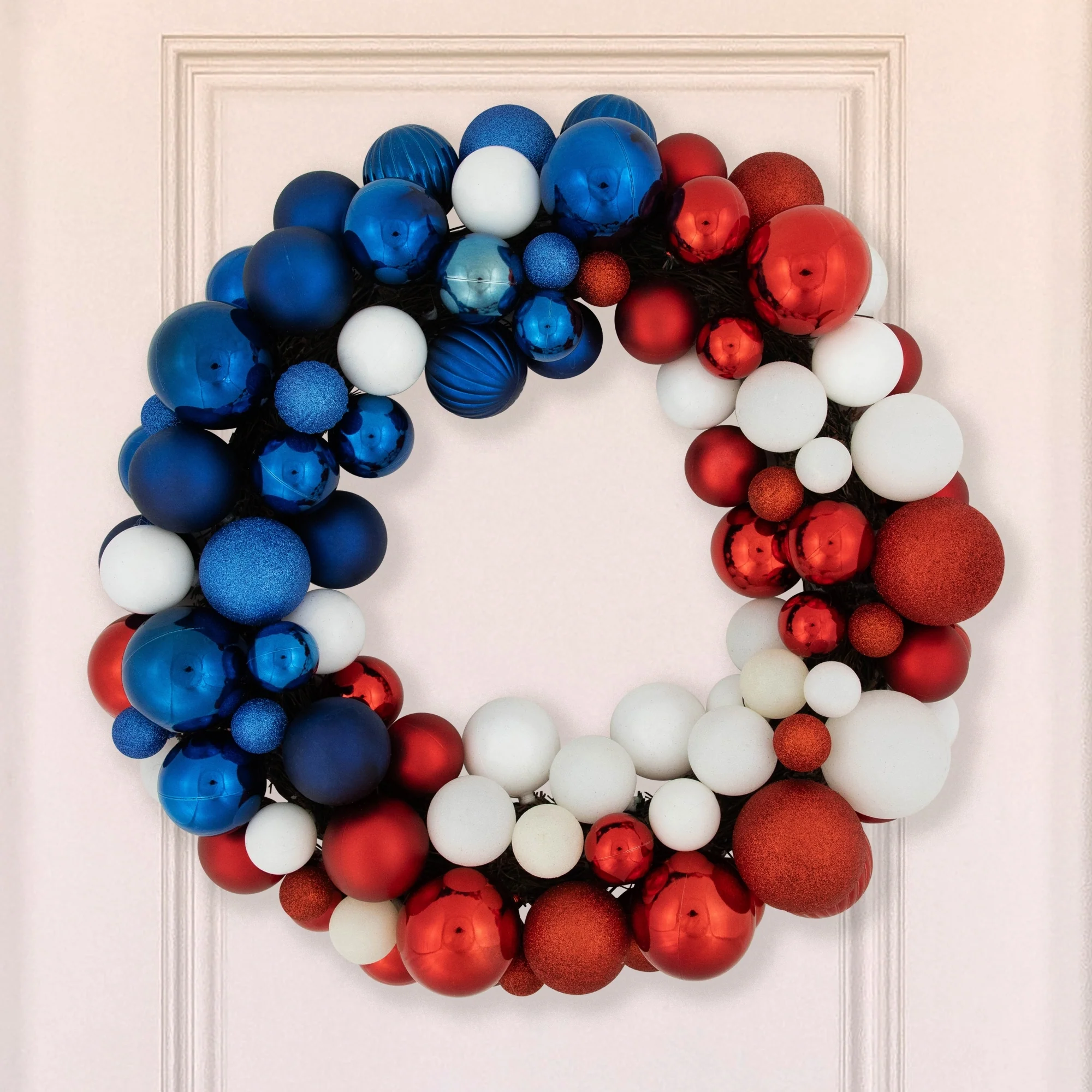 3-Finish Patriotic Ornament Wreath - 22