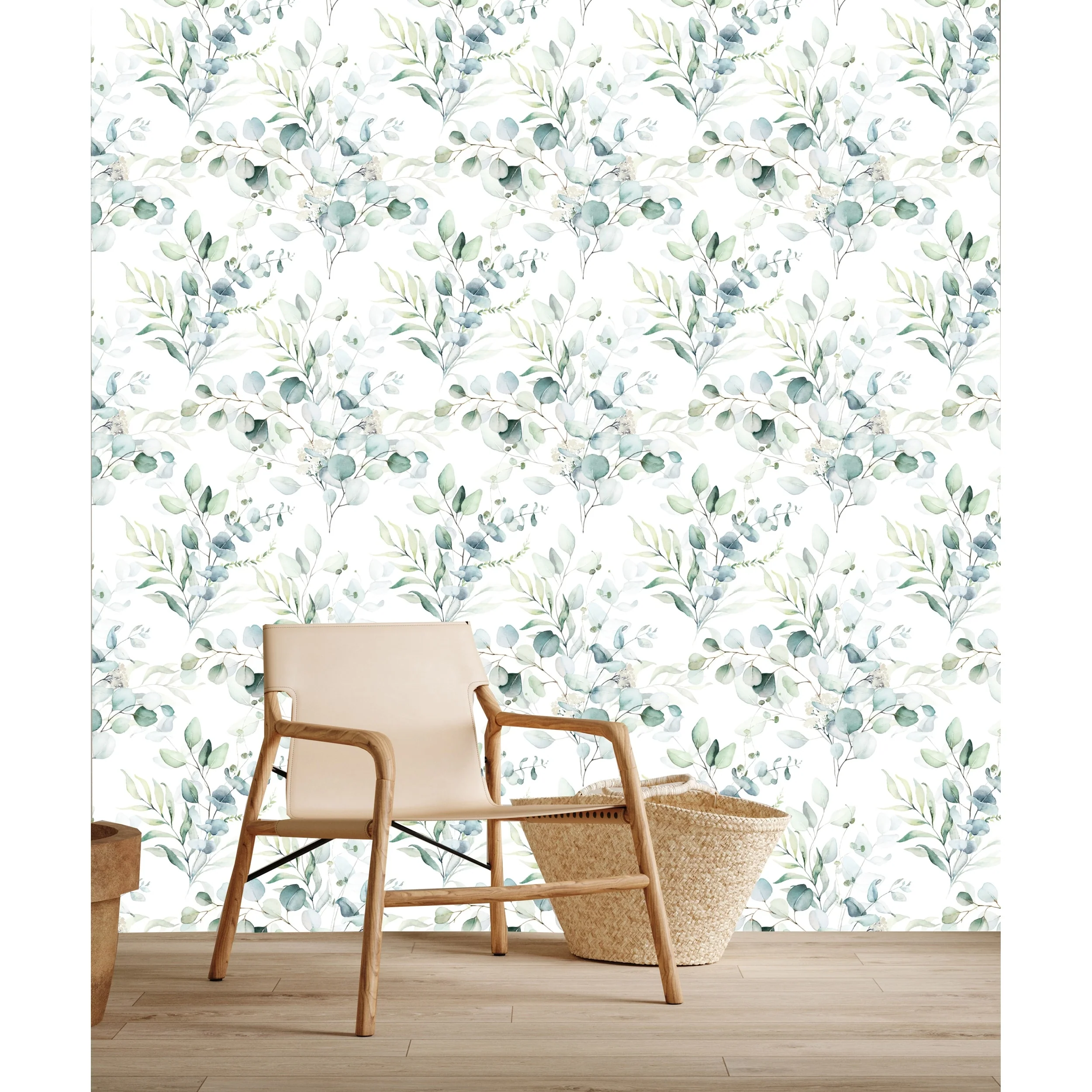 Louise Green Branches Peel and Stick Wallpaper - 24'' W x 10' L