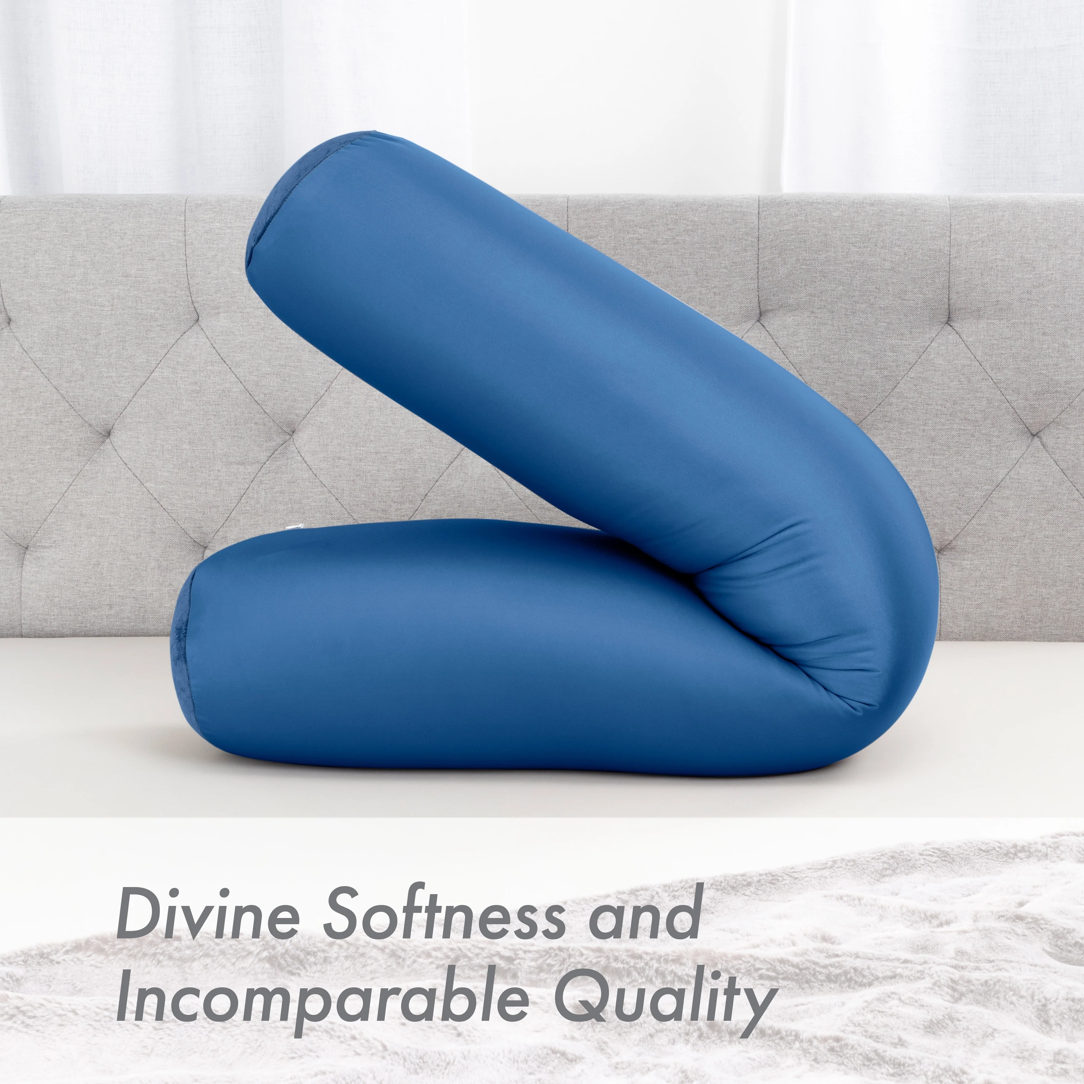 Straight Body Pillow, Premium Microbead,Side Sleeping / Pregnant Women