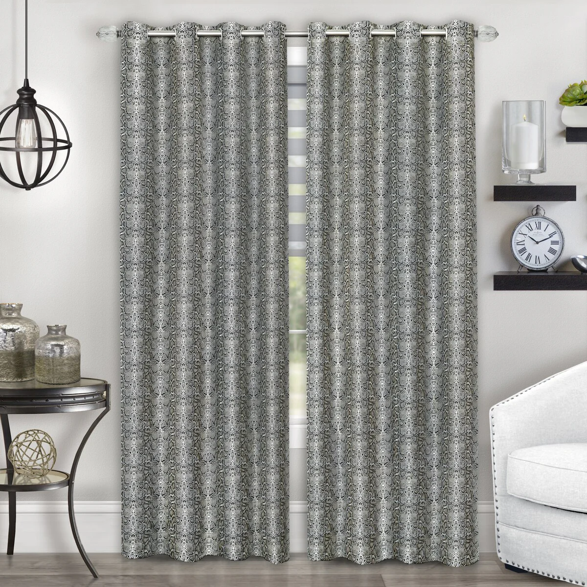 Python Grommet Window Curtain Panel