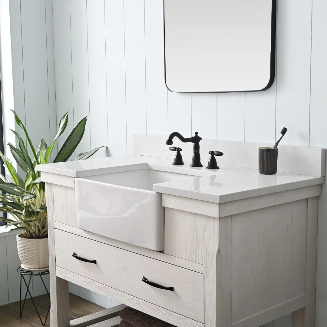Sudio Design Bathroom Vanity Wesley Weathered Collection.
