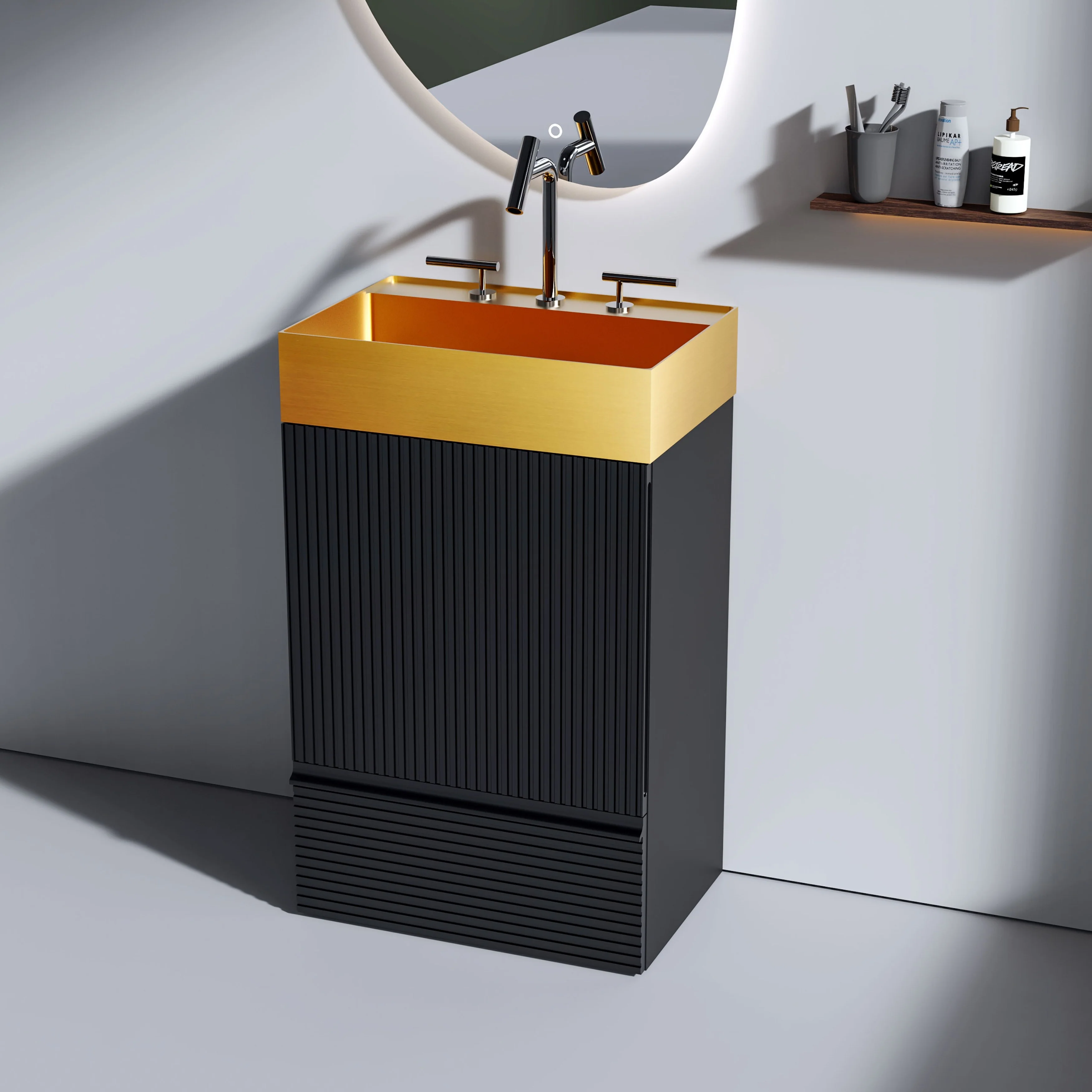 CITTANEO Gada Pro 20'' Modern Freestanding Bathroom Vanity with Sink and Integral Basin