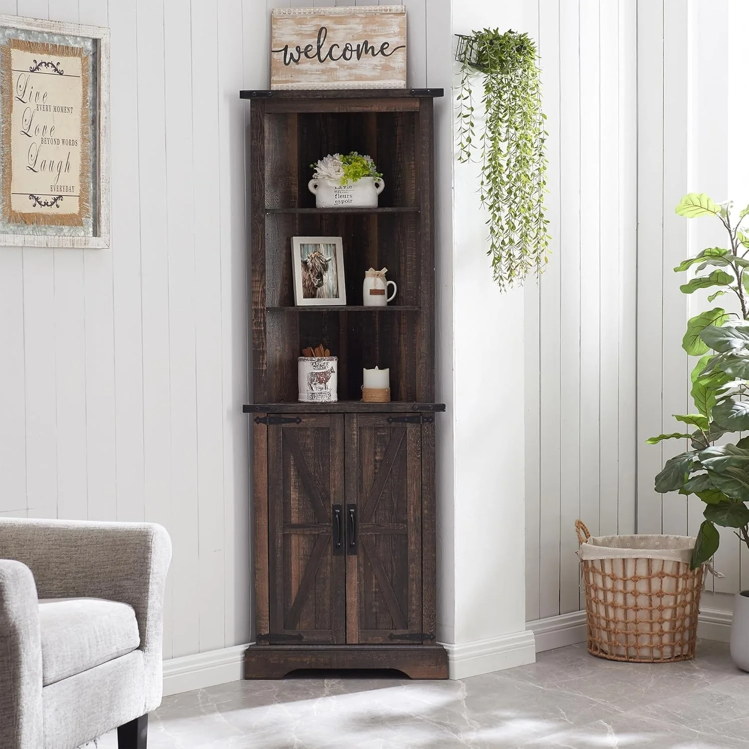 Farmhouse Corner Cabinet, 68