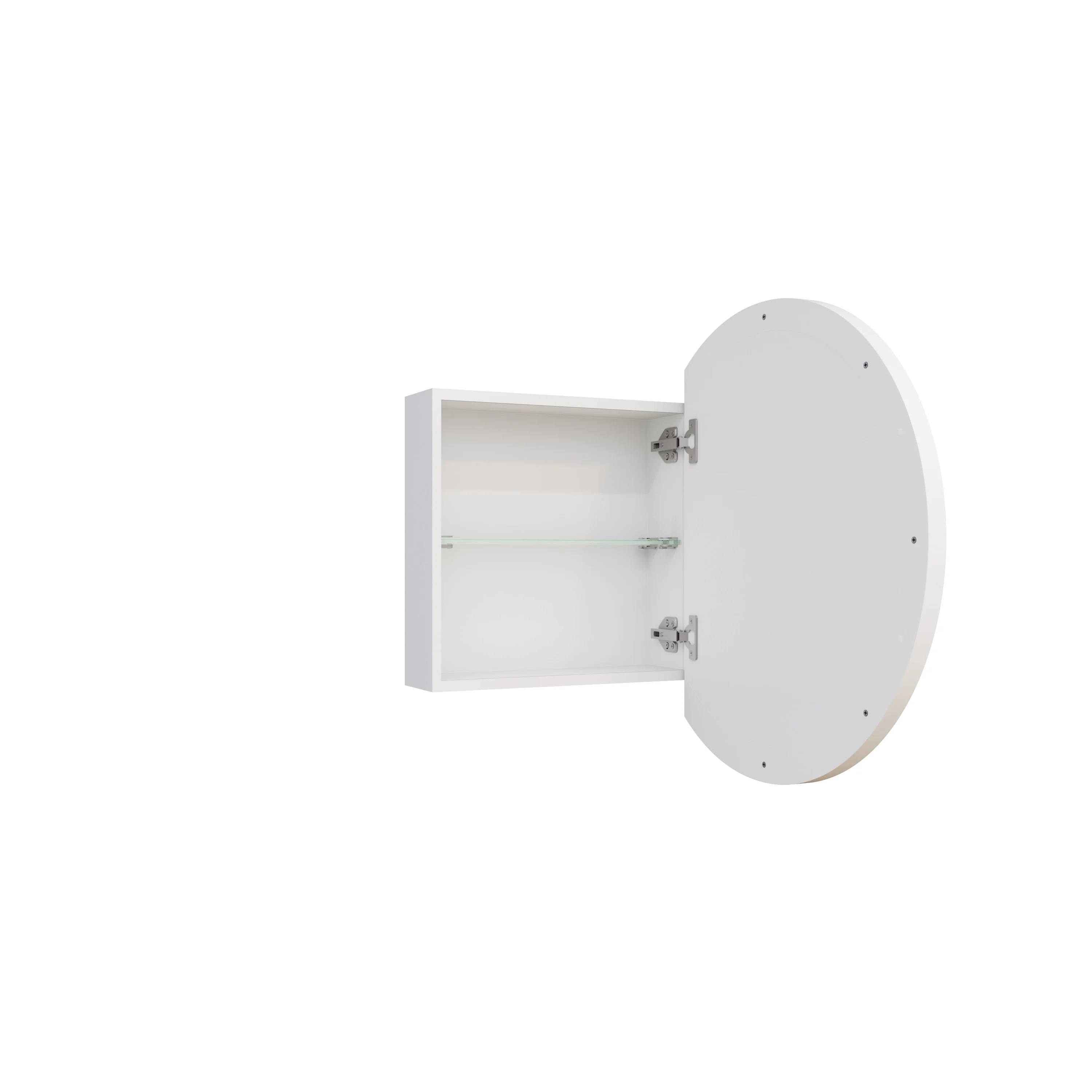 One Door Steel Frame Round Shape Medicine Cabinet