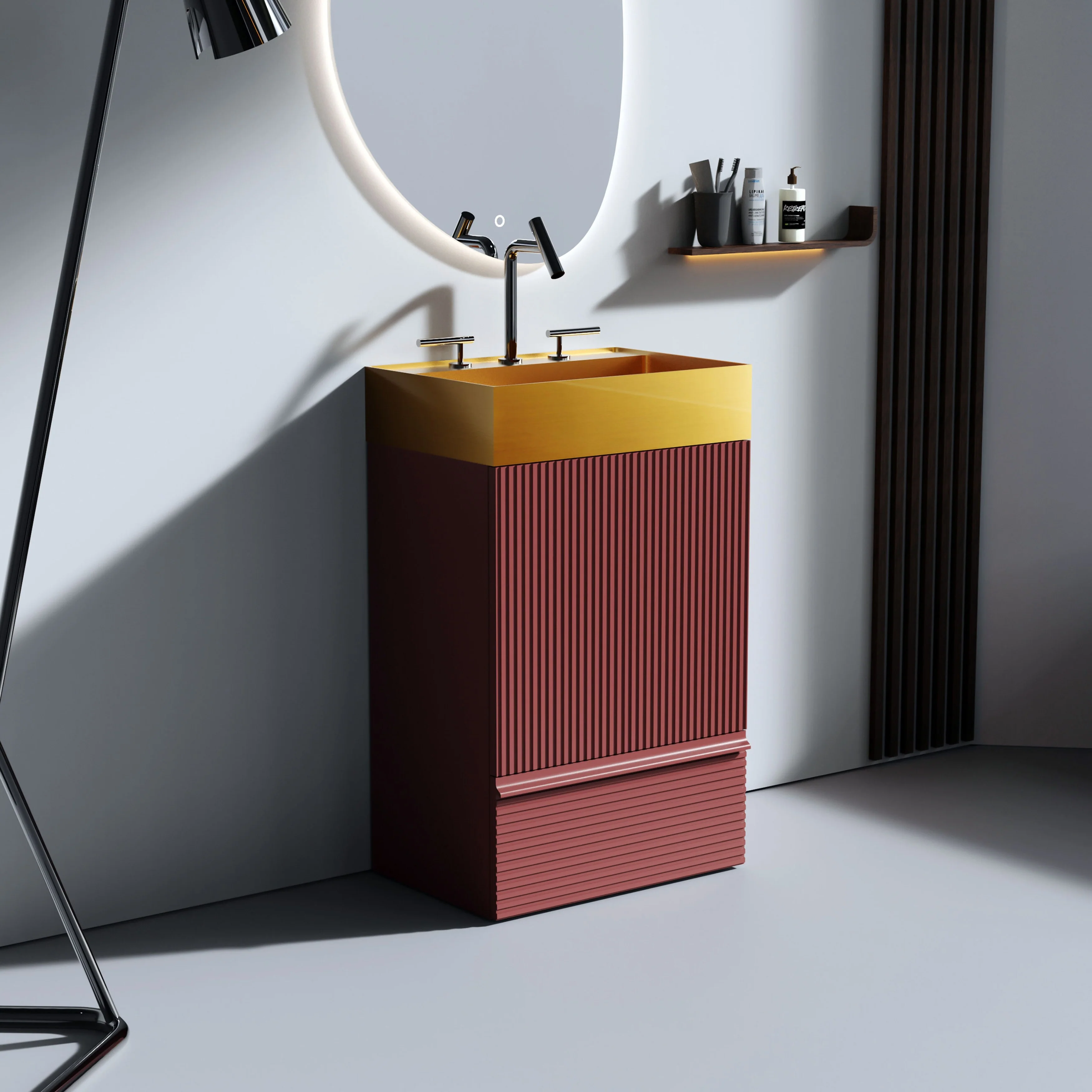 CITTANEO Gada Pro 20'' Modern Freestanding Bathroom Vanity with Sink and Integral Basin