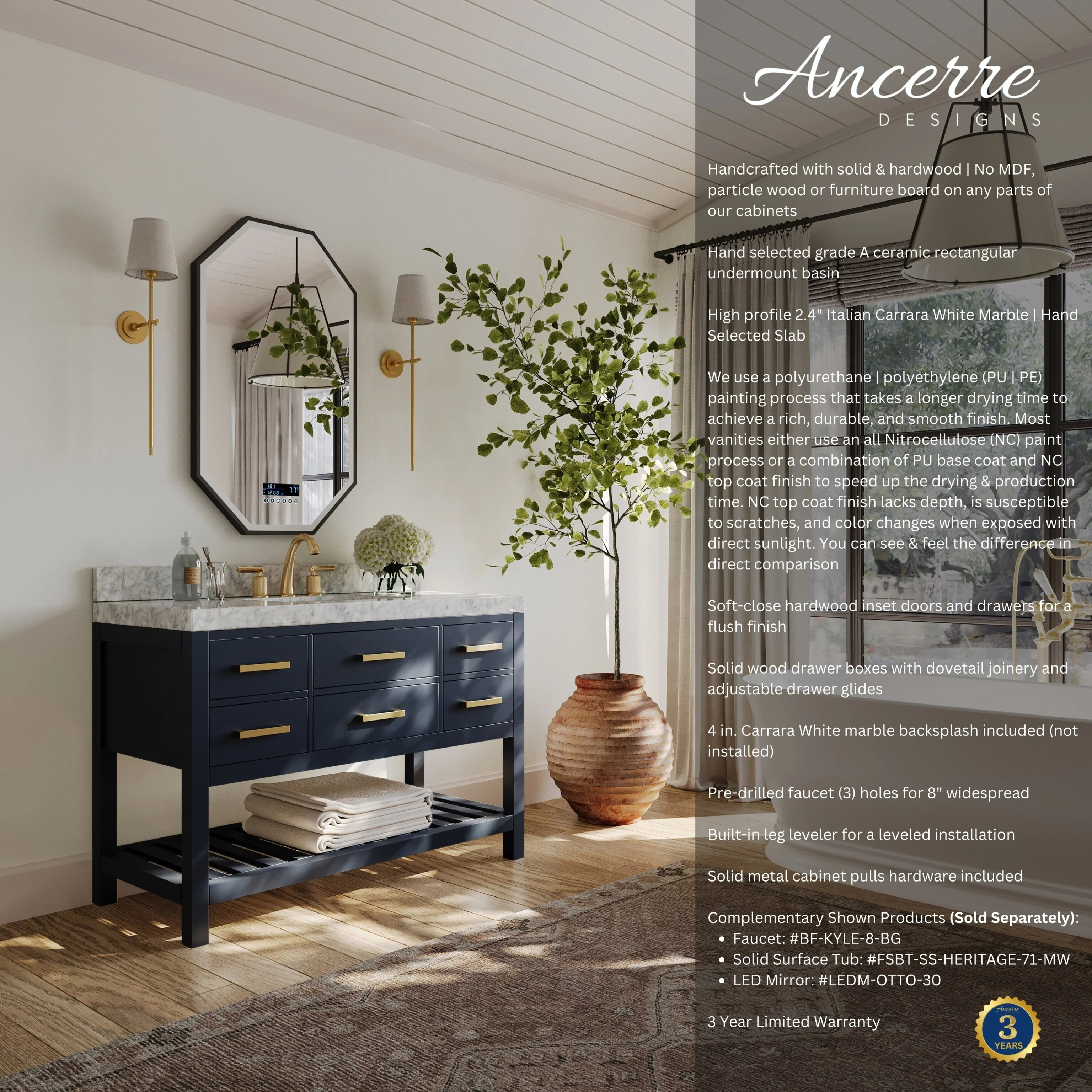 Ancerre Designs Elizabeth Bathroom Vanity Set