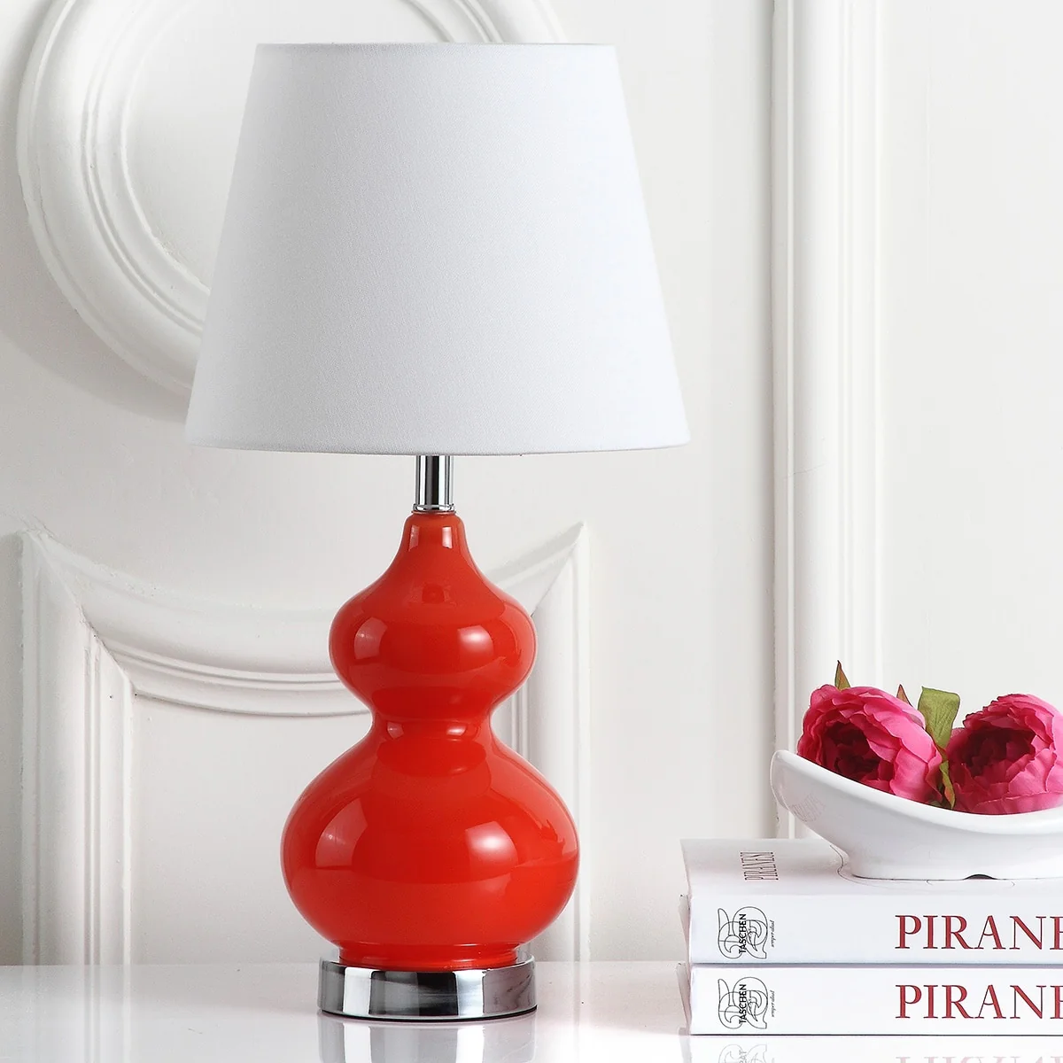 SAFAVIEH Kids Lighting Johnna 18.75-inch Navy Double Mini Table Lamp - 10