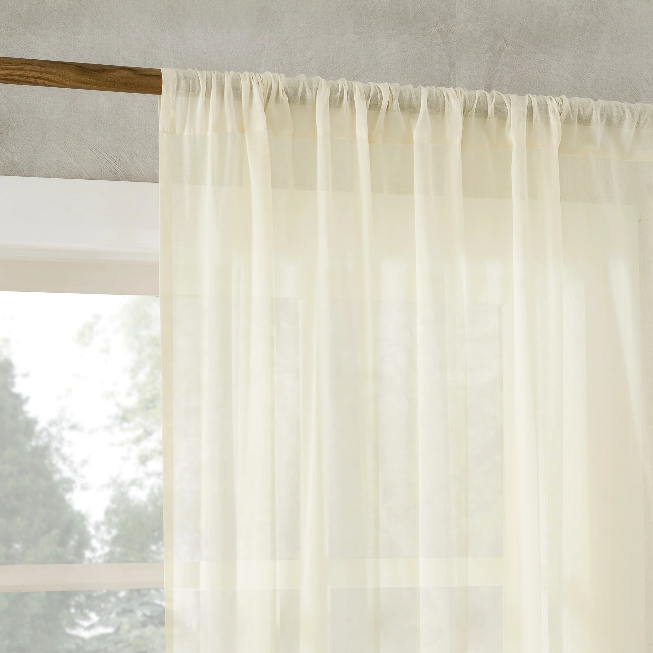 Archaeo Cotton Sheer Curtain, Single Panel