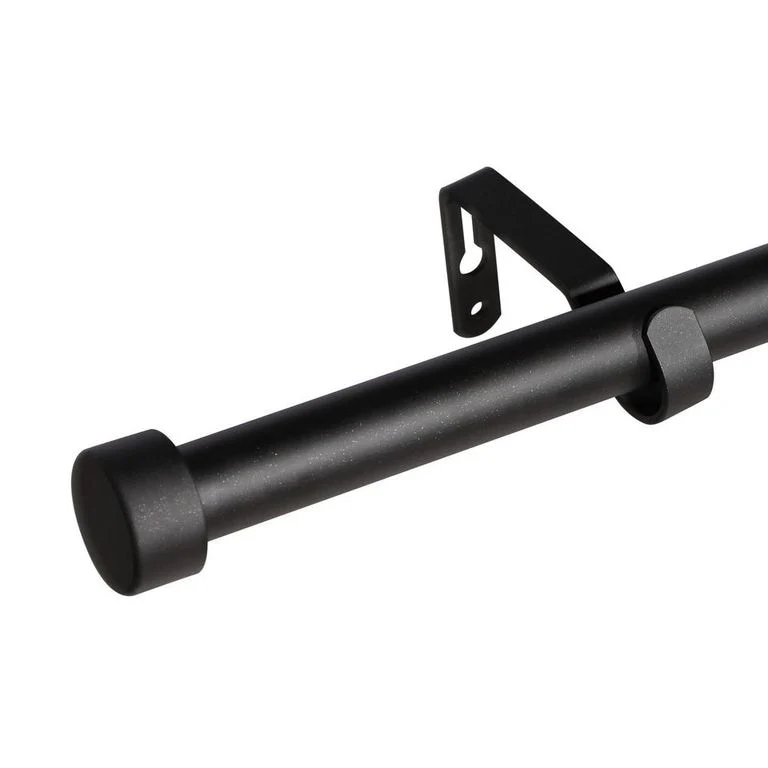 Kichae 28-88inches Adjustable Single Window Curtain Rod --Black/Gold/Silver