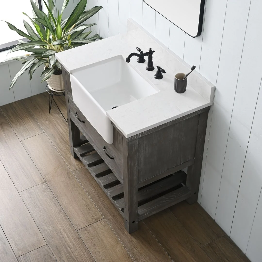 Sudio Design Bathroom Vanity Wesley Weathered Collection.
