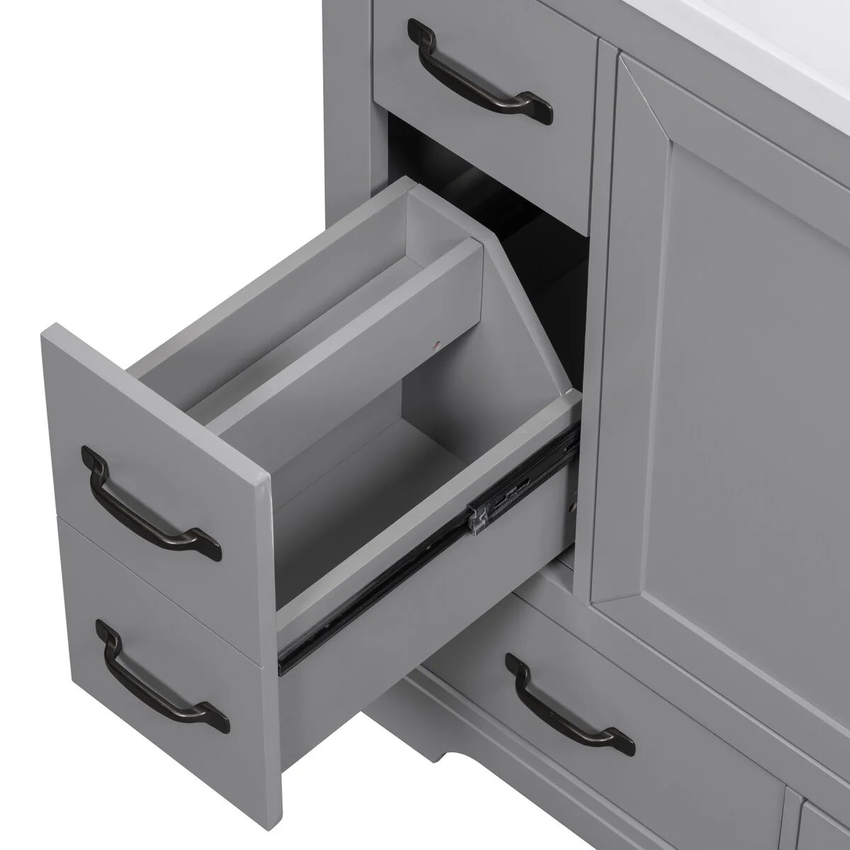 Bathroom Vanity Cabinet with Multi-Functional Drawer and Adjustable Shelf