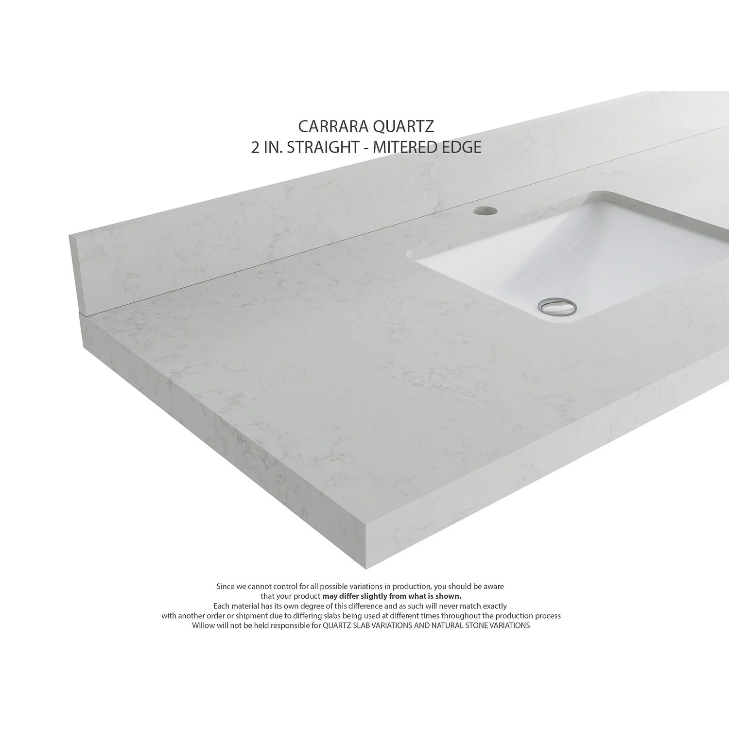 Willow Collections 48 in. W x 22 in. D Aberdeen Single Bowl Sink Bathroom Vanity with Countertop