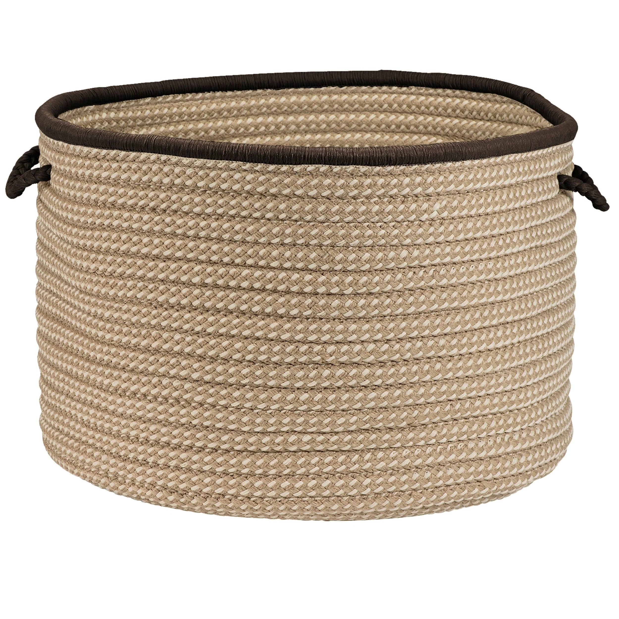 Light House 18-inch Round Indoor/ Outdoor Braided Storage Basket