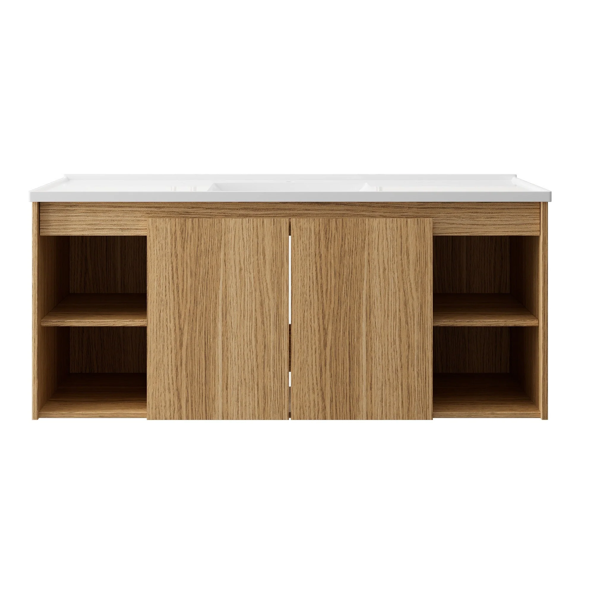 48-Inch Wall-Mounted Modern Bathroom Vanity with Single Sink – Sleek MDF Construction for Contemporary Spaces