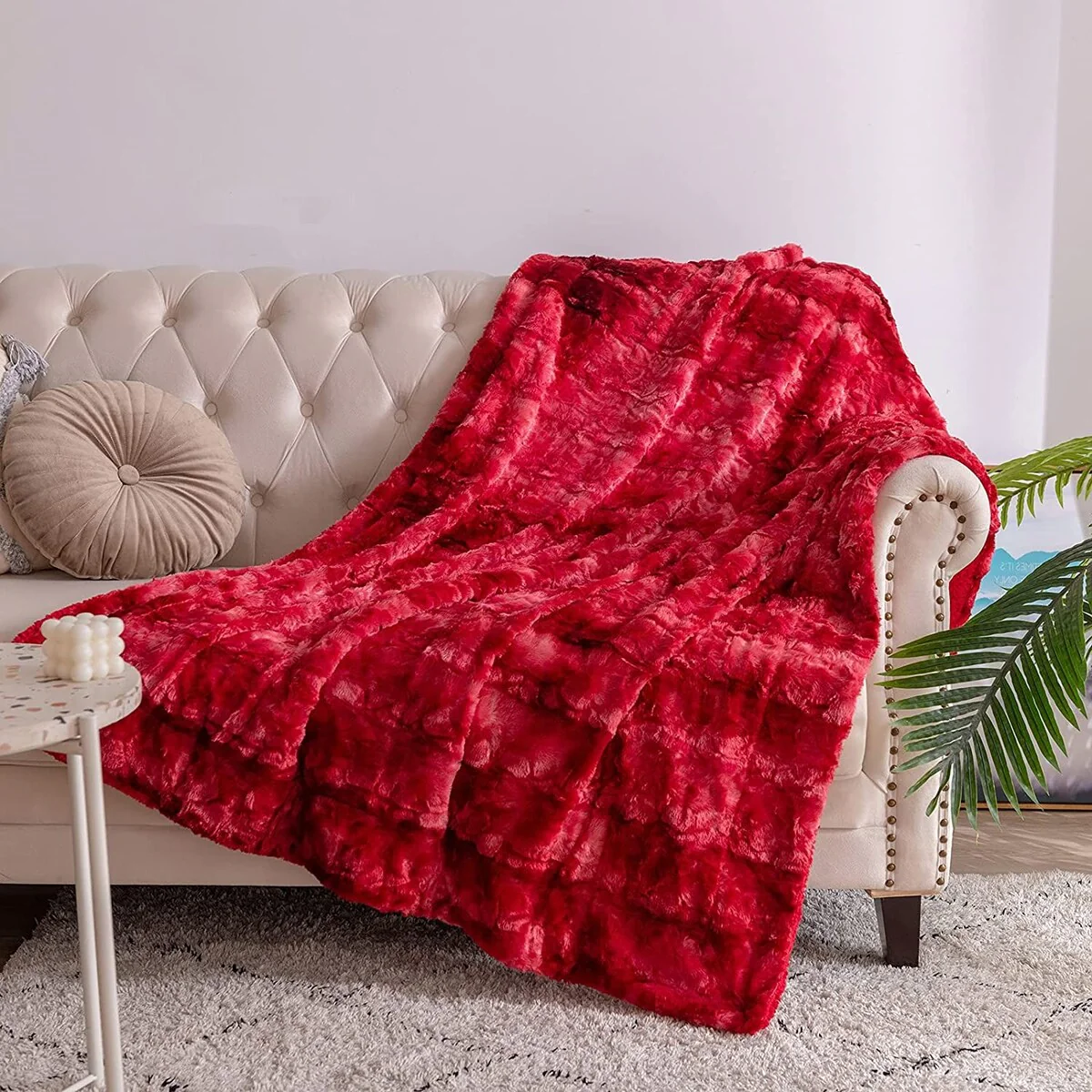 Super Soft Faux Fur Throw Blanket Premium Throw Blanket