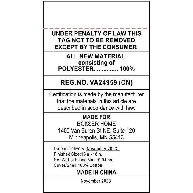 2 Pack Down Alternative Throw Pillow Insert by BOKSER HOME